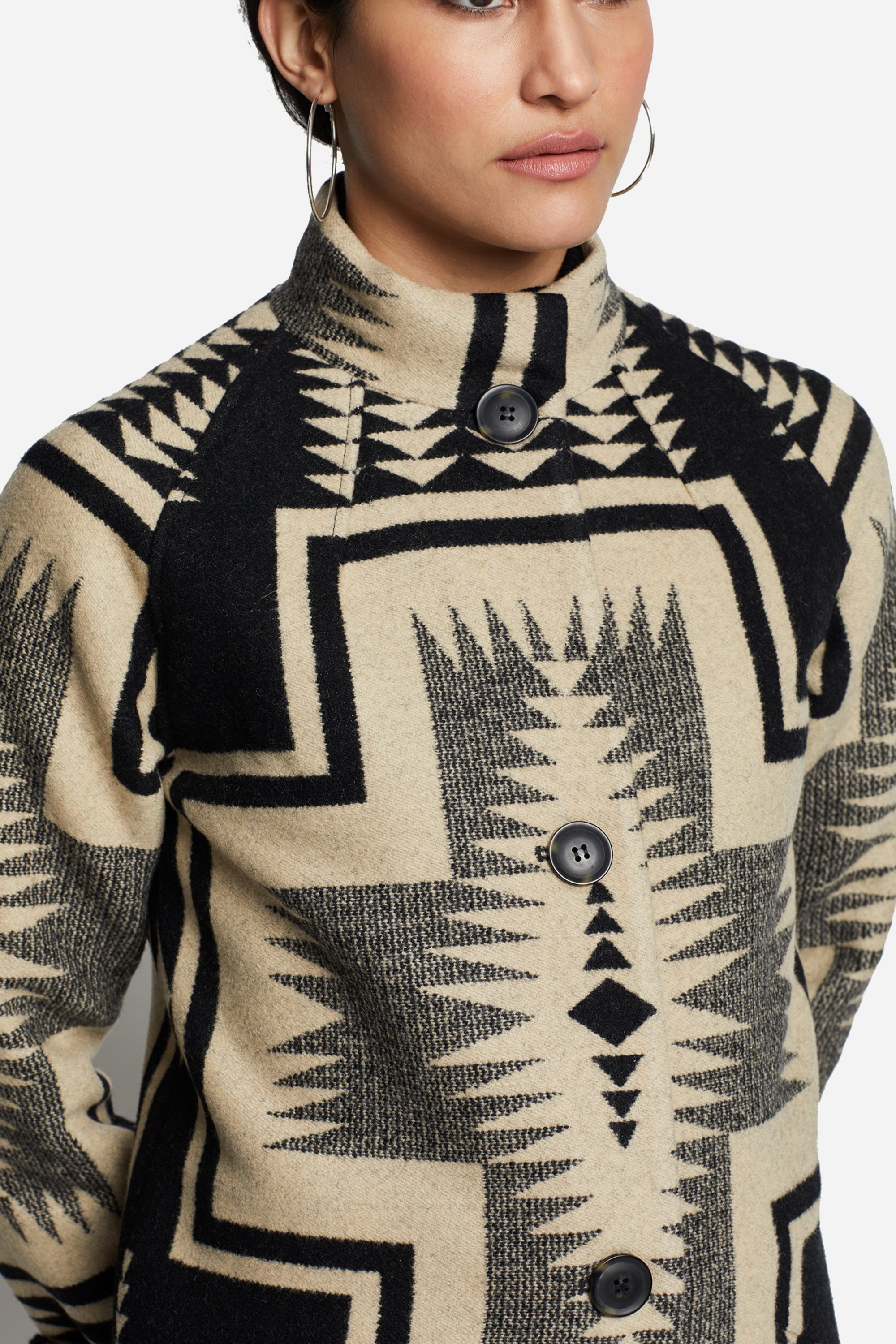Timberline Jacquard Coat Black/Tan Harding