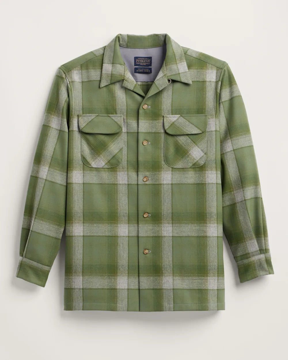 Pendleton Board Shirt Olive/Grey Mix Ombre