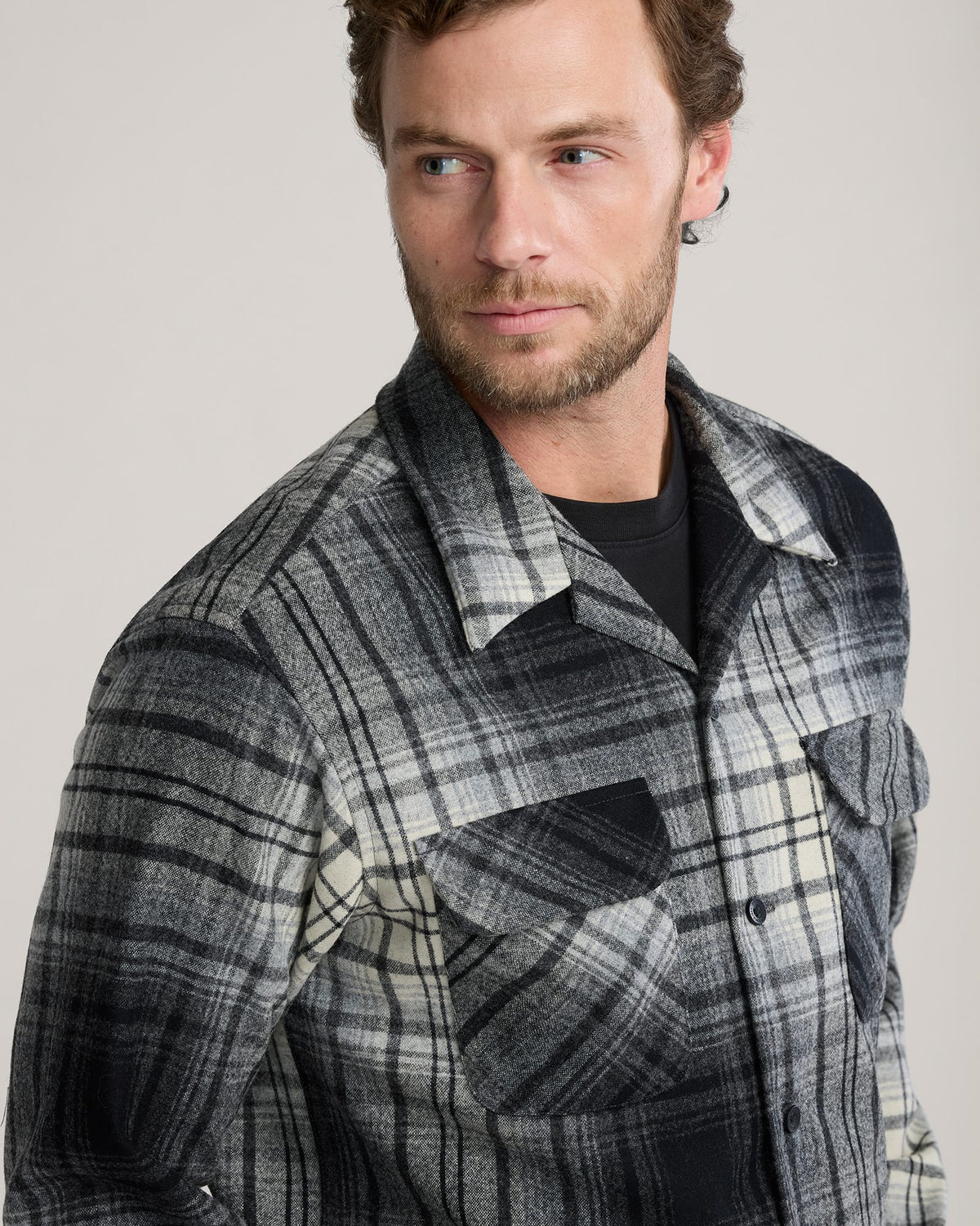 Board Shirt Black/White Ombre