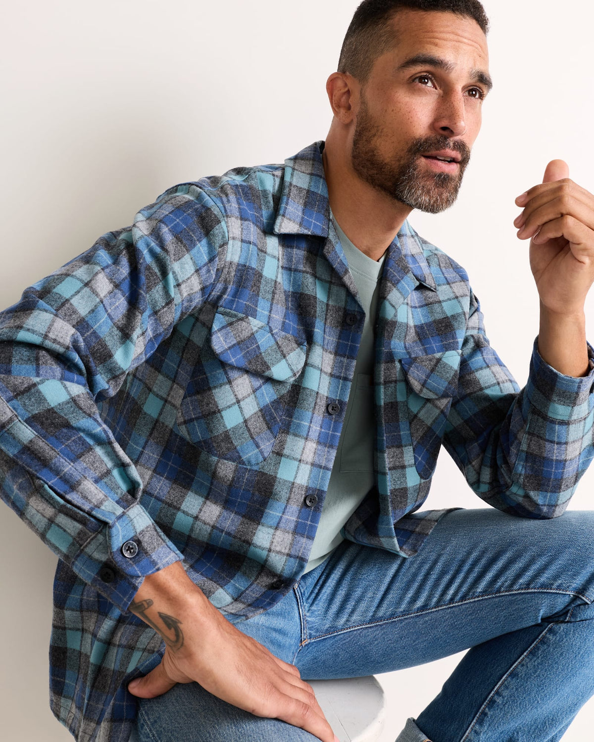 Board Shirt Blue Original Surf Plaid