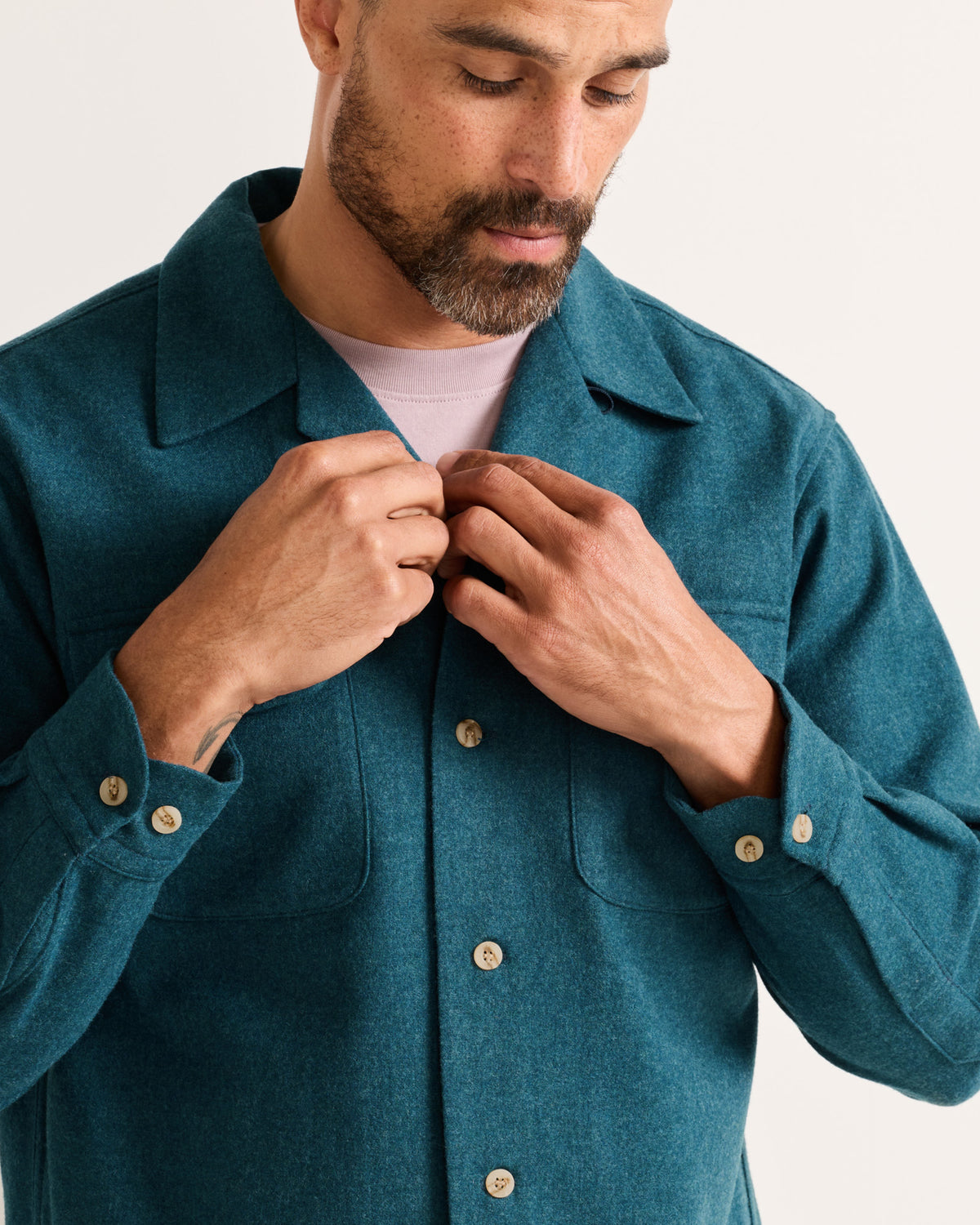 Board Shirt Blue Mix Solid