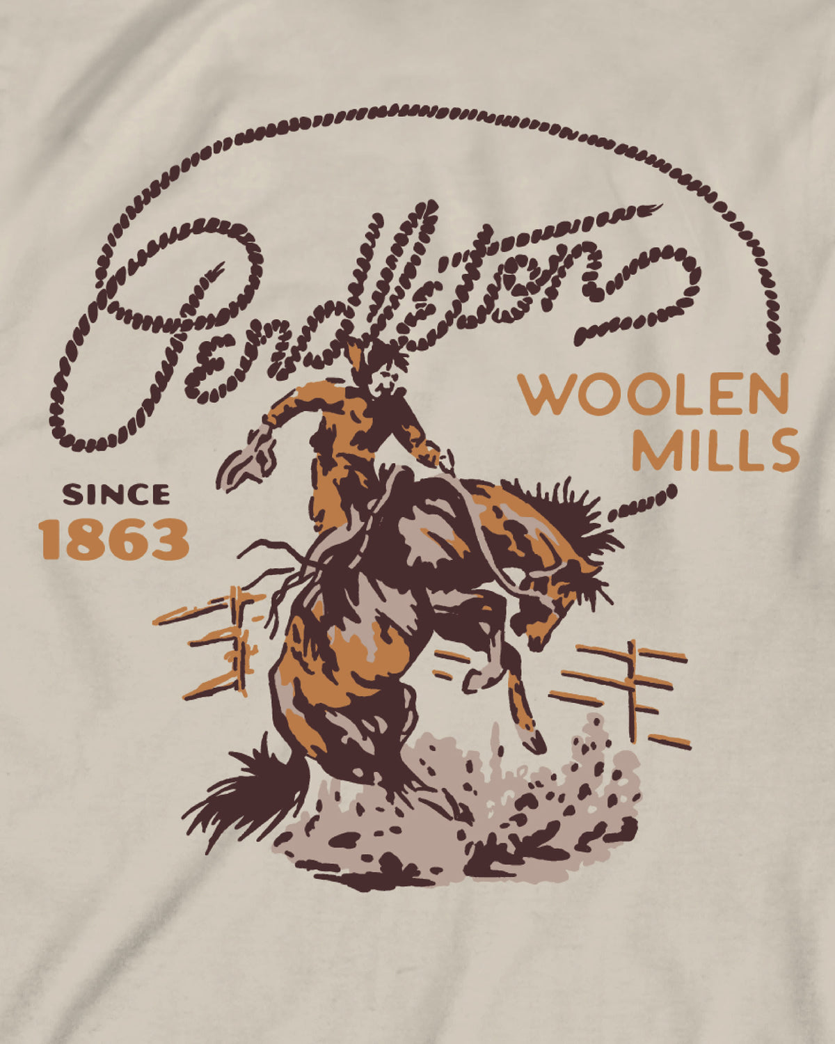 Men's Ranch Rodeo Graphic Tee Dust/Brown