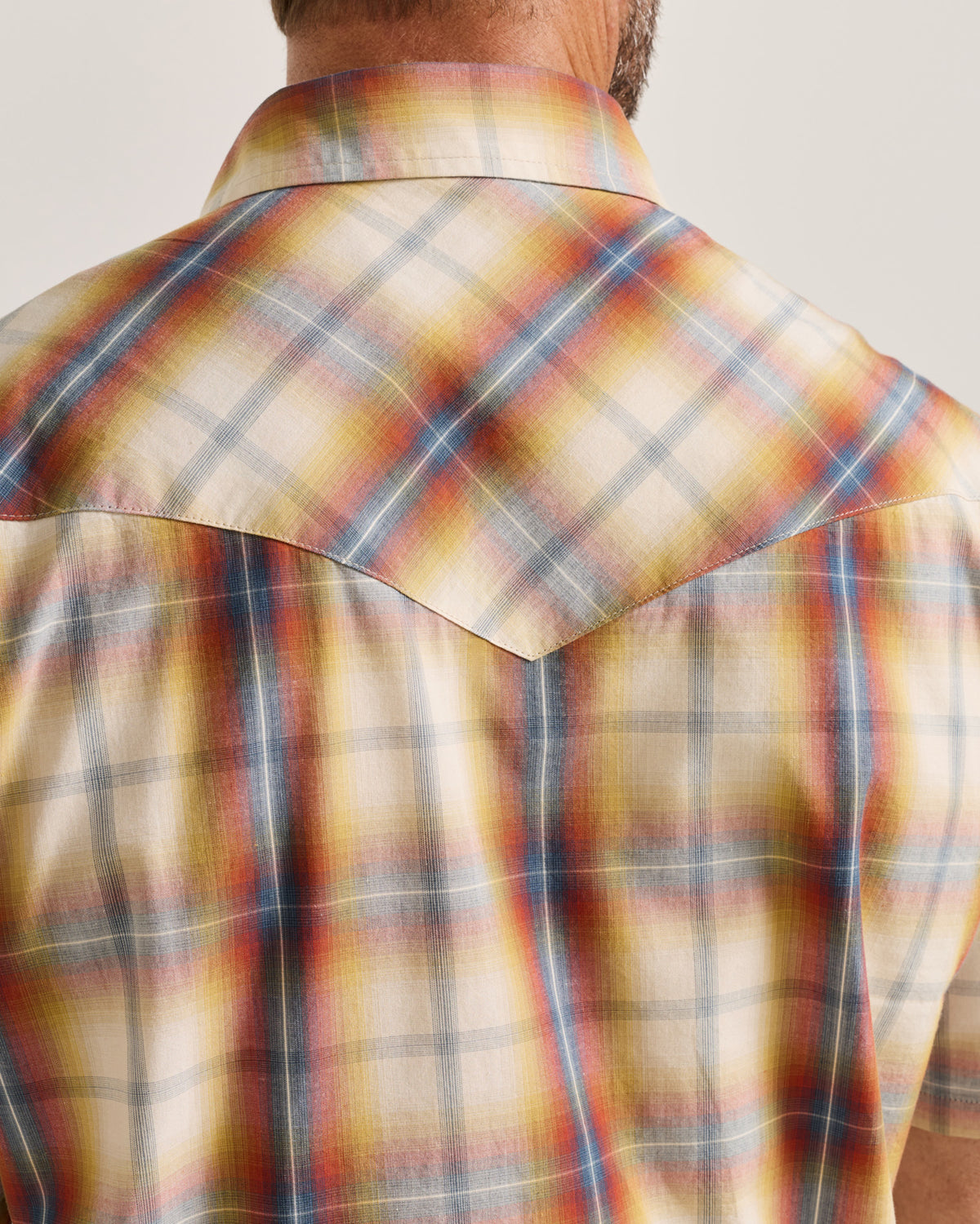 Frontier Shirt SS Tan/Blue/Rust Plaid