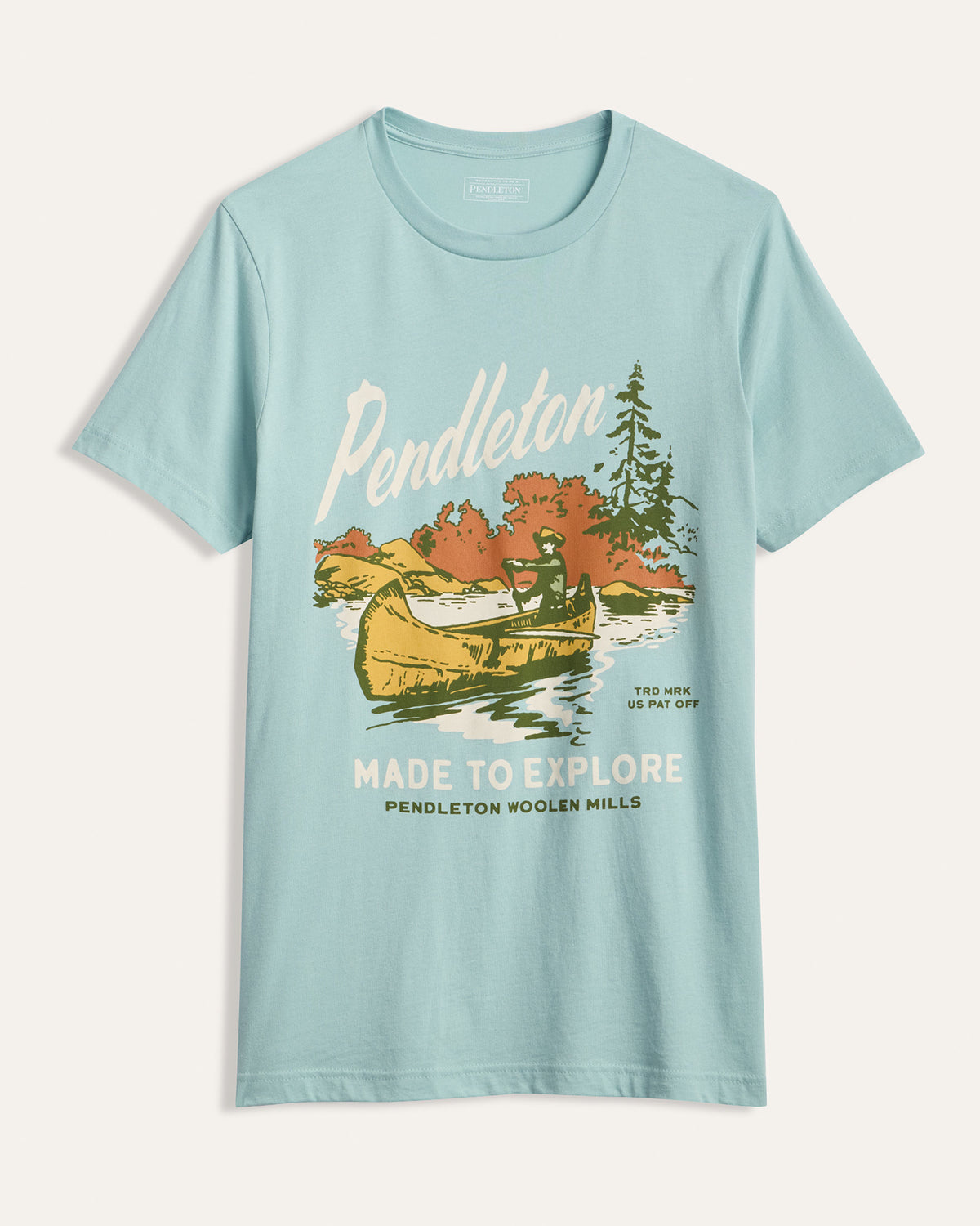 Canoe Graphic Tee Dusty Blue/Multi