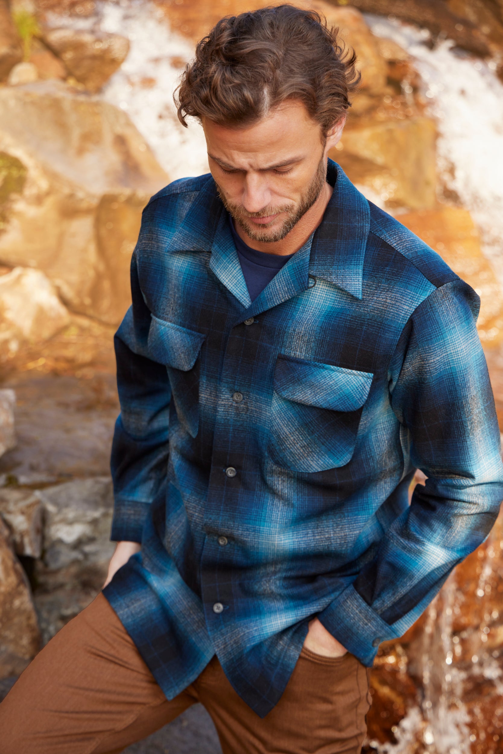 Original Board Shirt Blue/Brown Multi Ombre