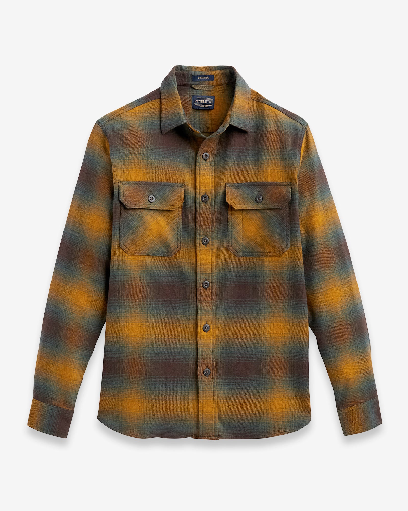 Burnside Shirt Light Olive/Forest/Brown Plaid