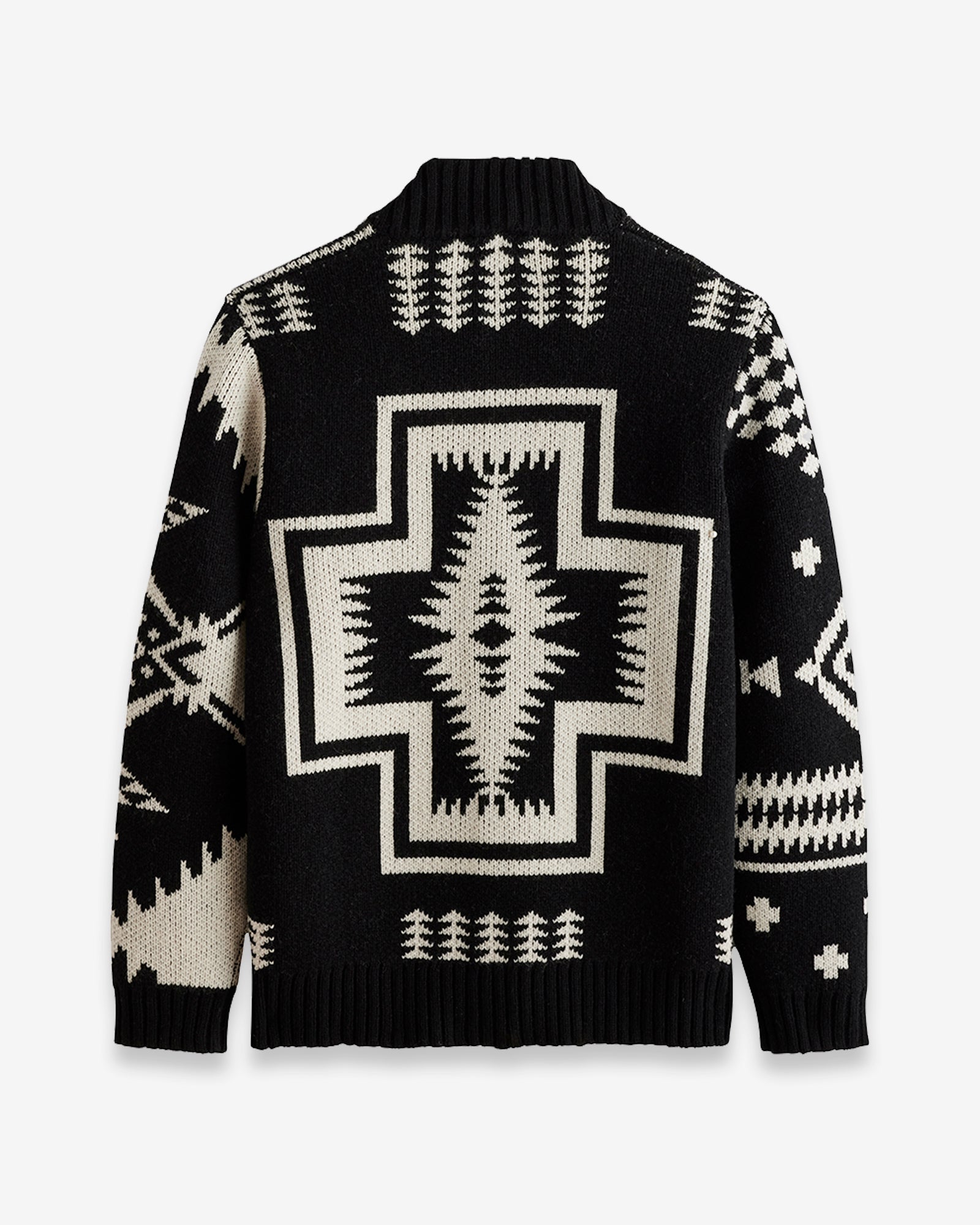 Patchwork Icons Bomber Cardigan Black/White Icons