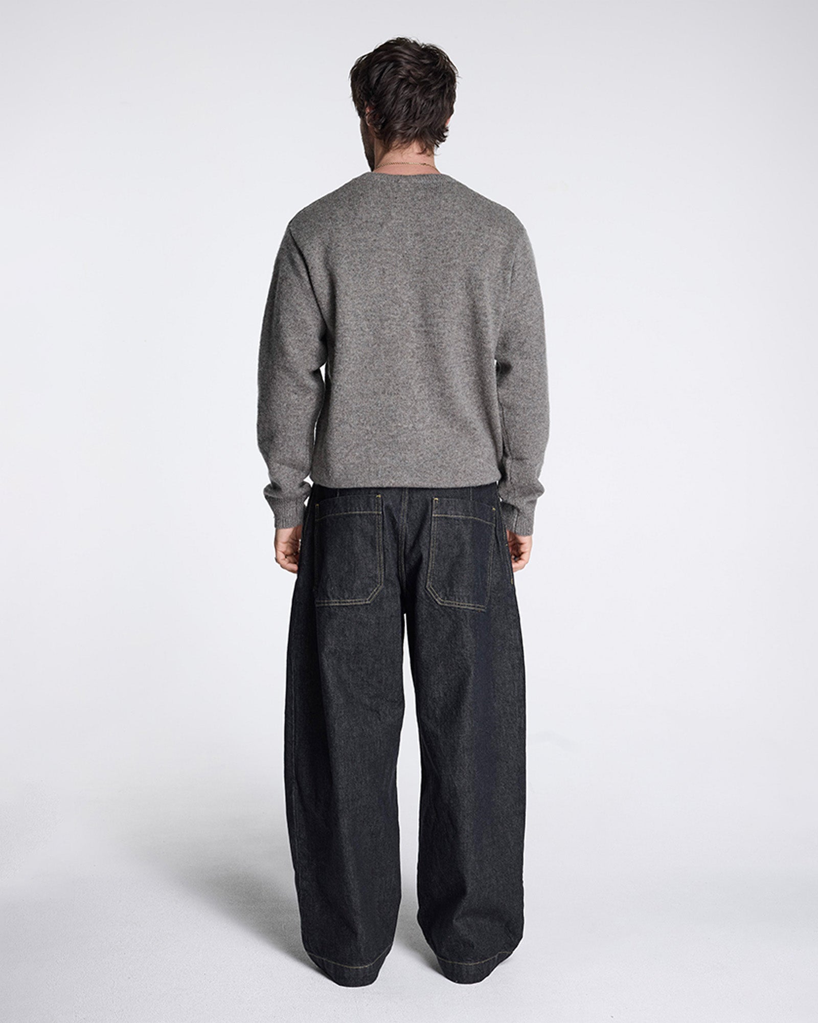 Shetland Wool Crew Stone Heather