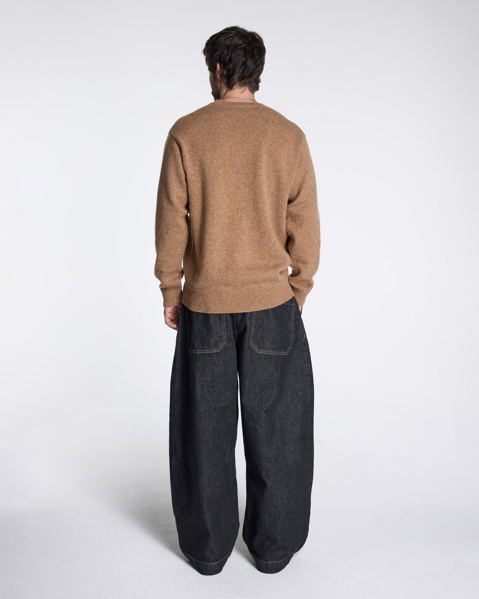 Shetland Wool Crew Tan Mix