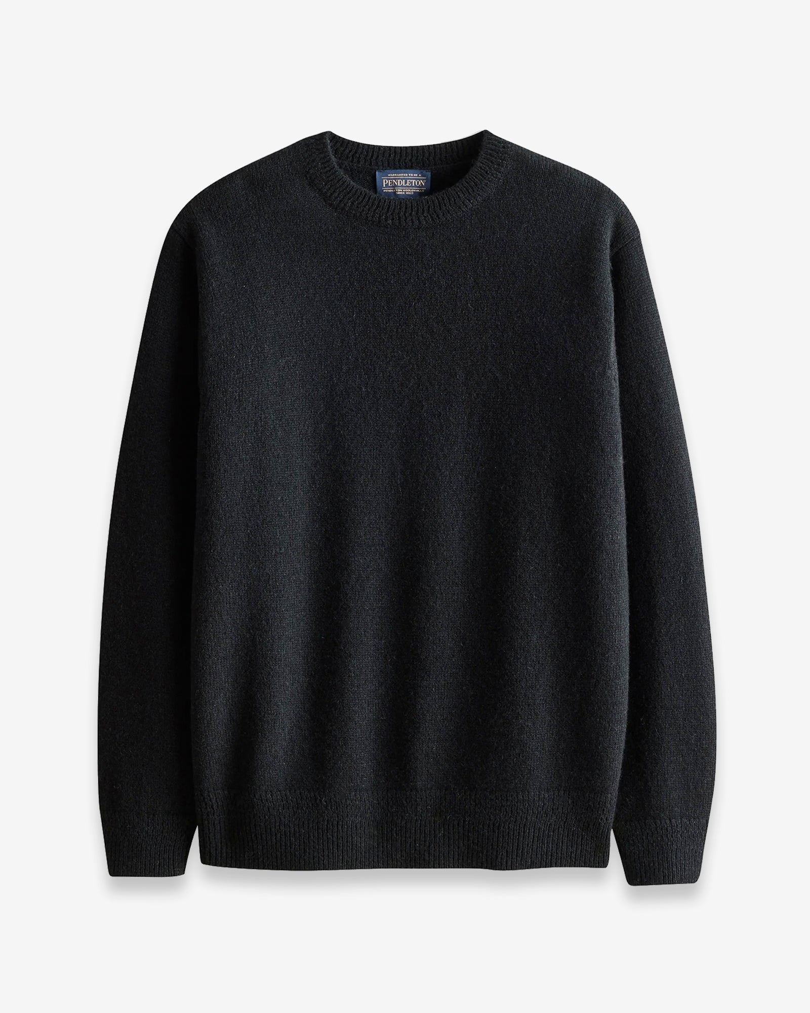 Shetland Wool Crew Black