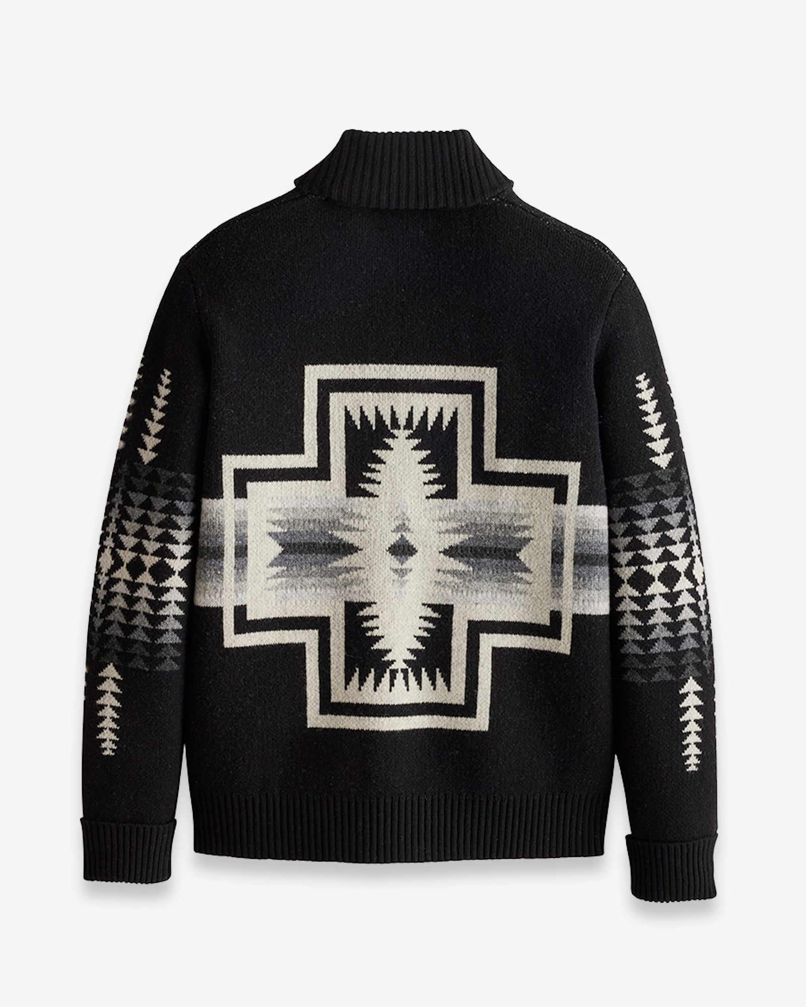 Harding Zip Lambswool Cardigan Harding Black Pearl