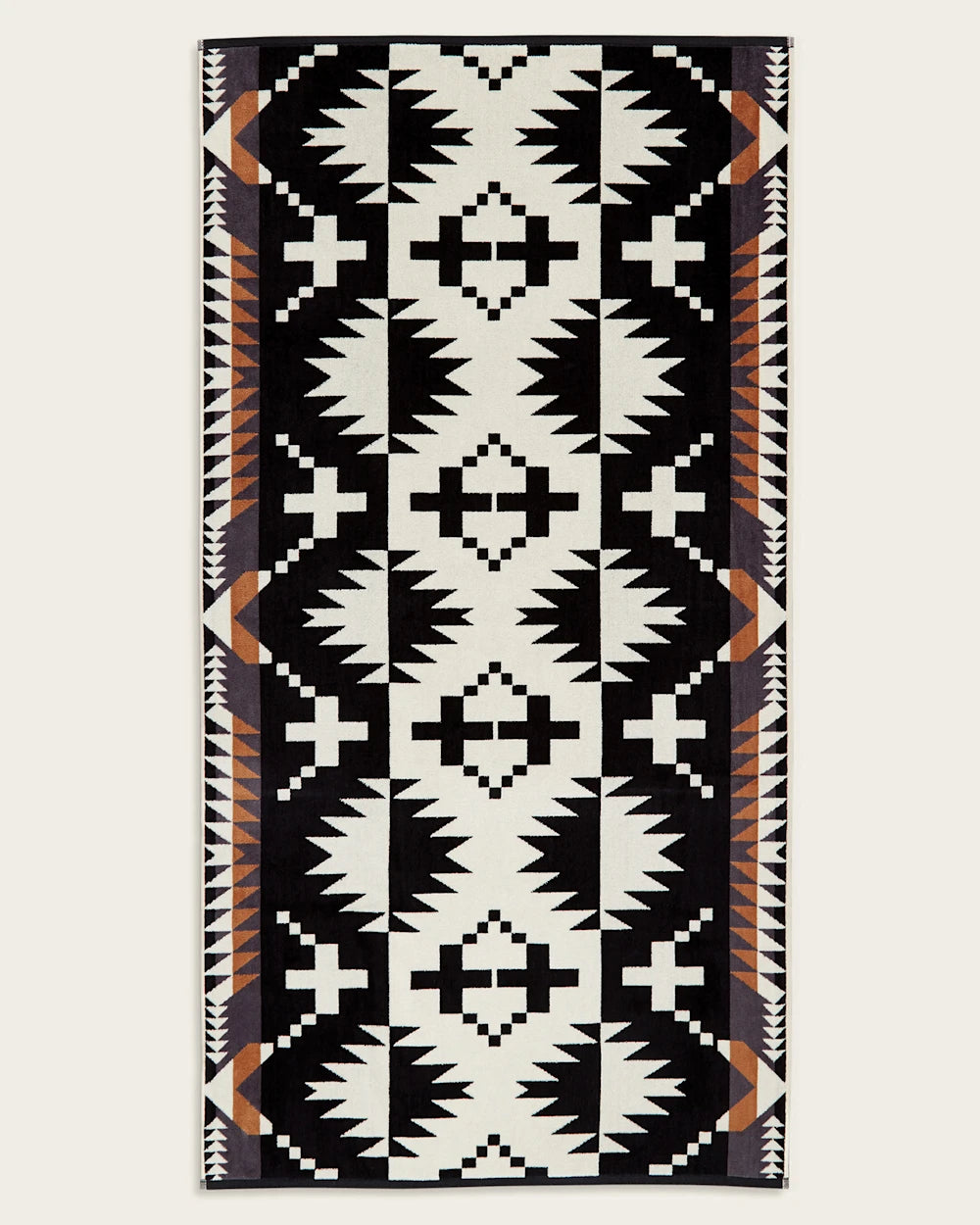 Jacquard Towel Collection Spider Rock Black / White