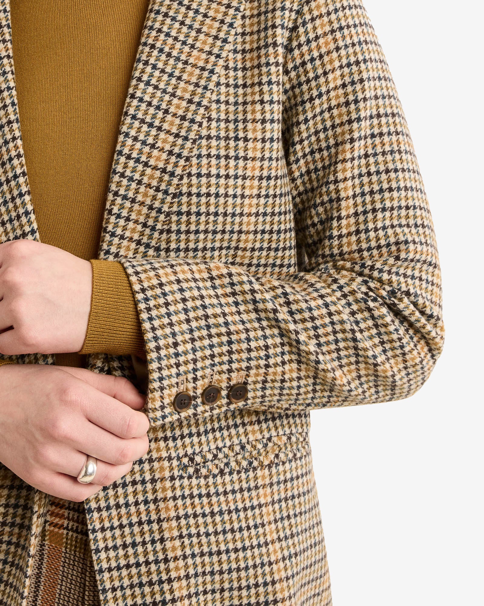 Hudson Overcoat Tan Mix/Brown Multi Check