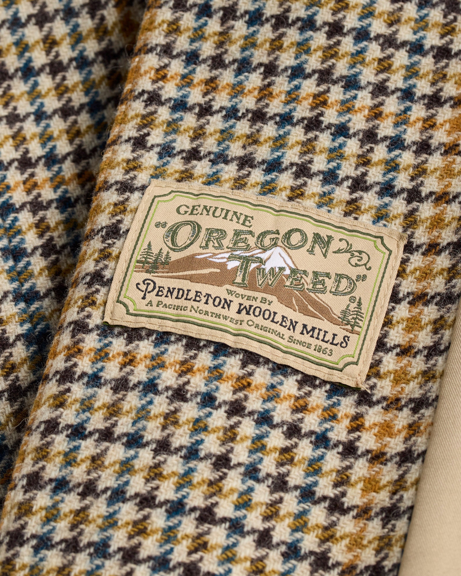 Hudson Overcoat Tan Mix/Brown Multi Check