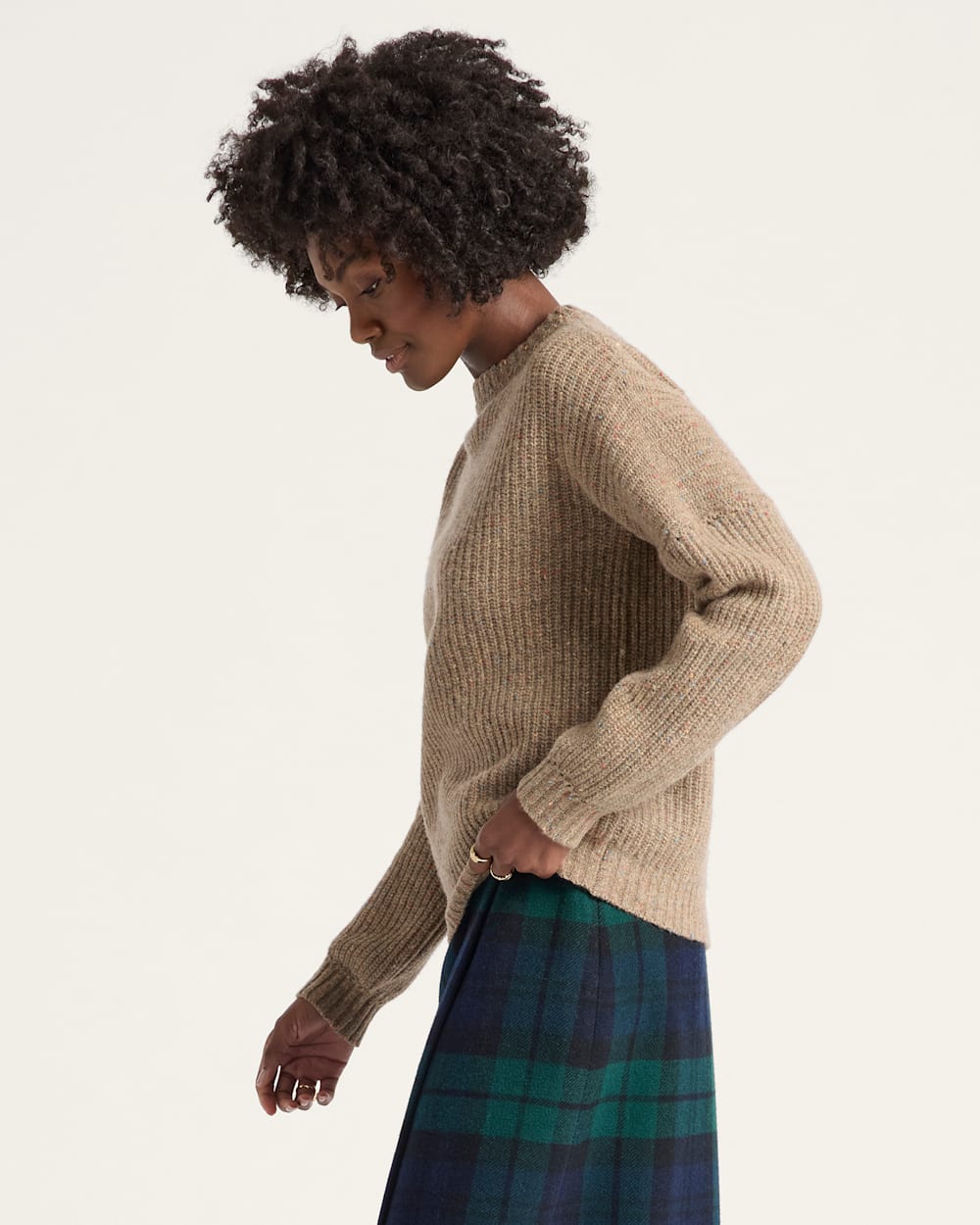 Donegal Eyelet Sweater Tan