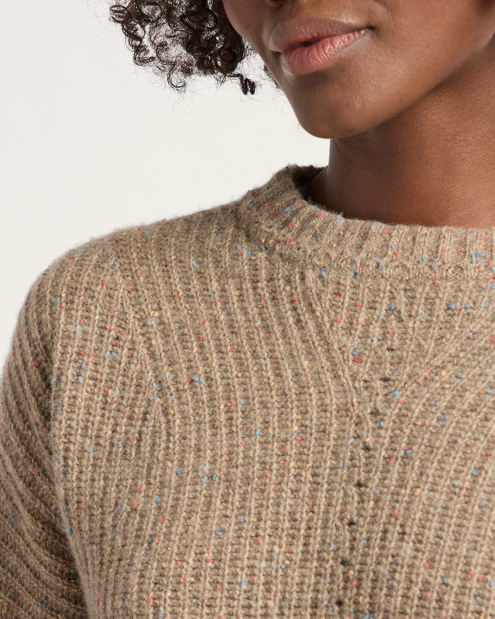 Donegal Eyelet Sweater Tan