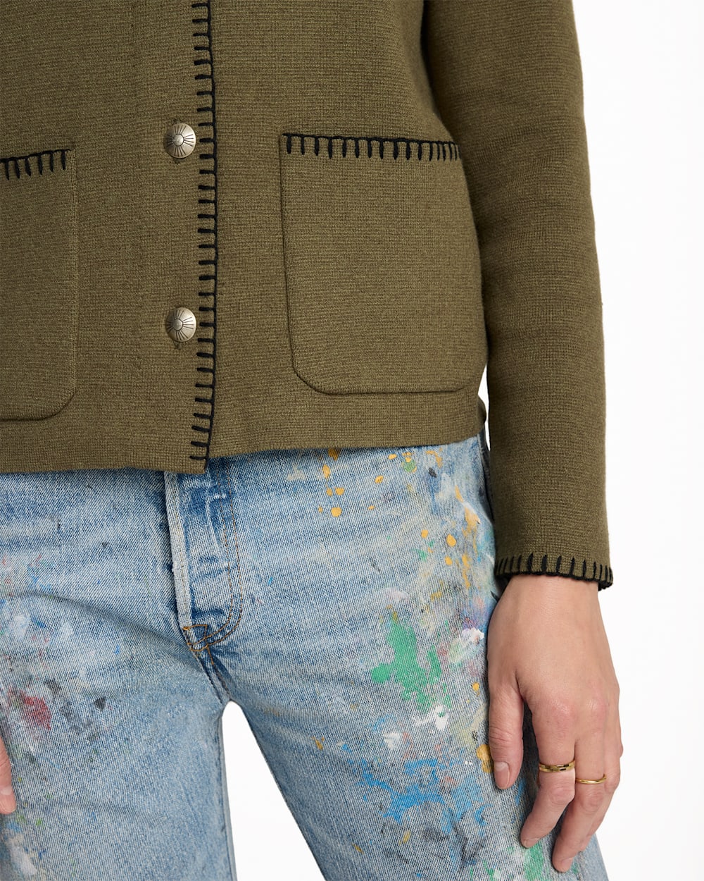 Southwest Cardigan Olive