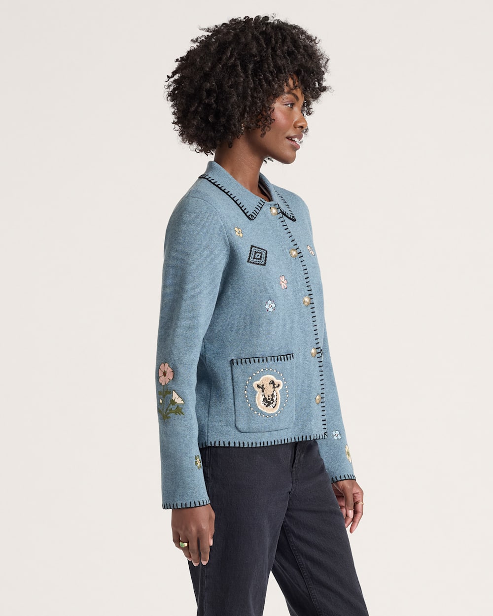 Pendleton Souvenir Cardigan Denim Heather