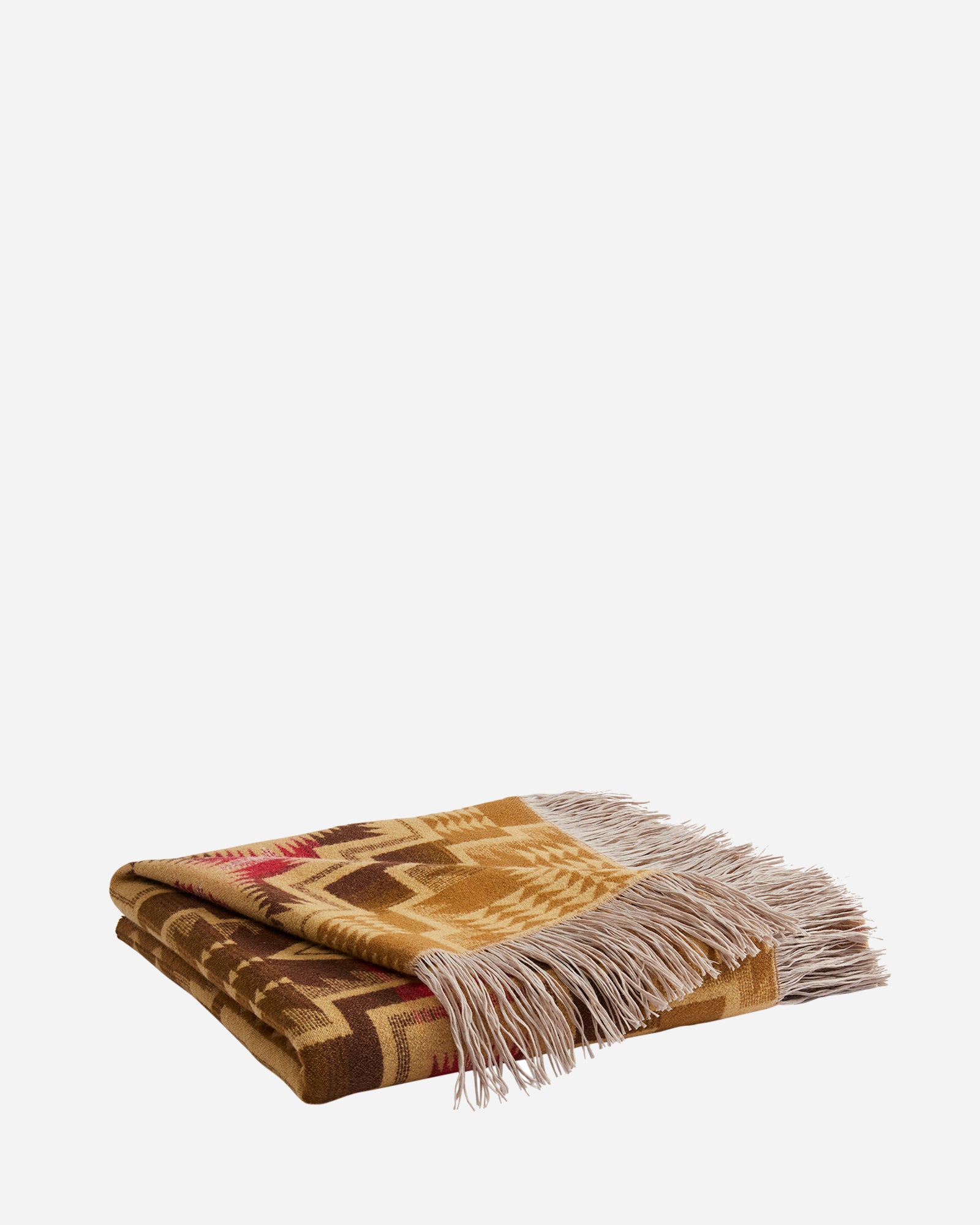 Jacquard Fringed Throw Harding Star Bronze