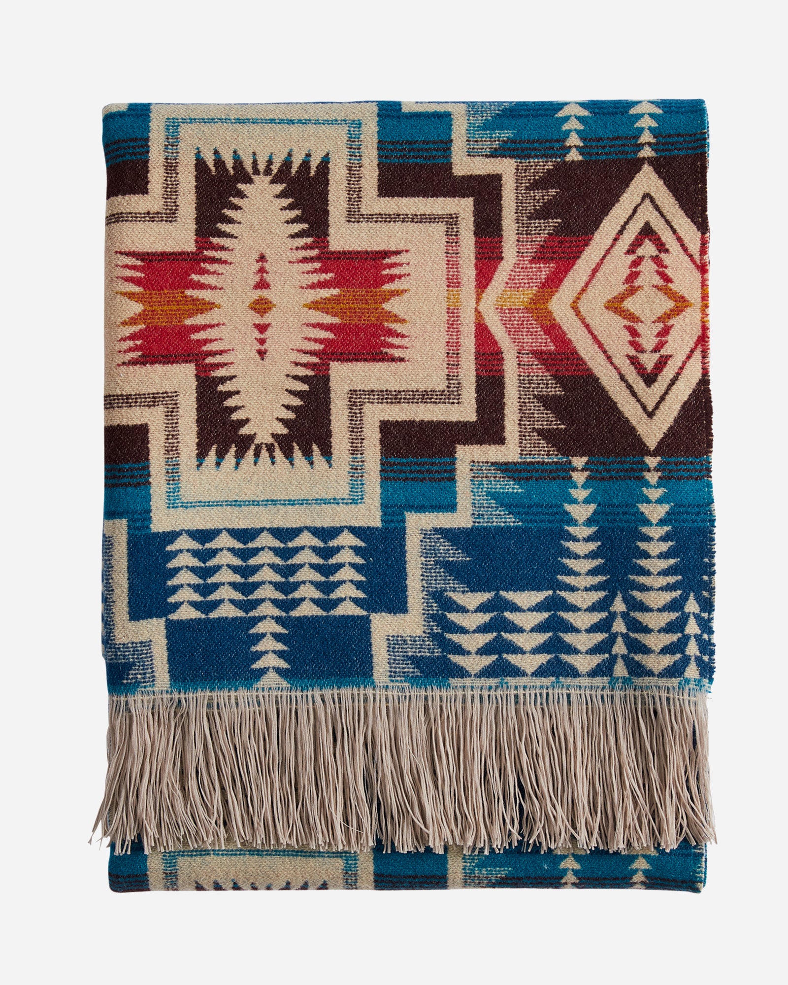 Jacquard Fringed Throw Harding Star Royal