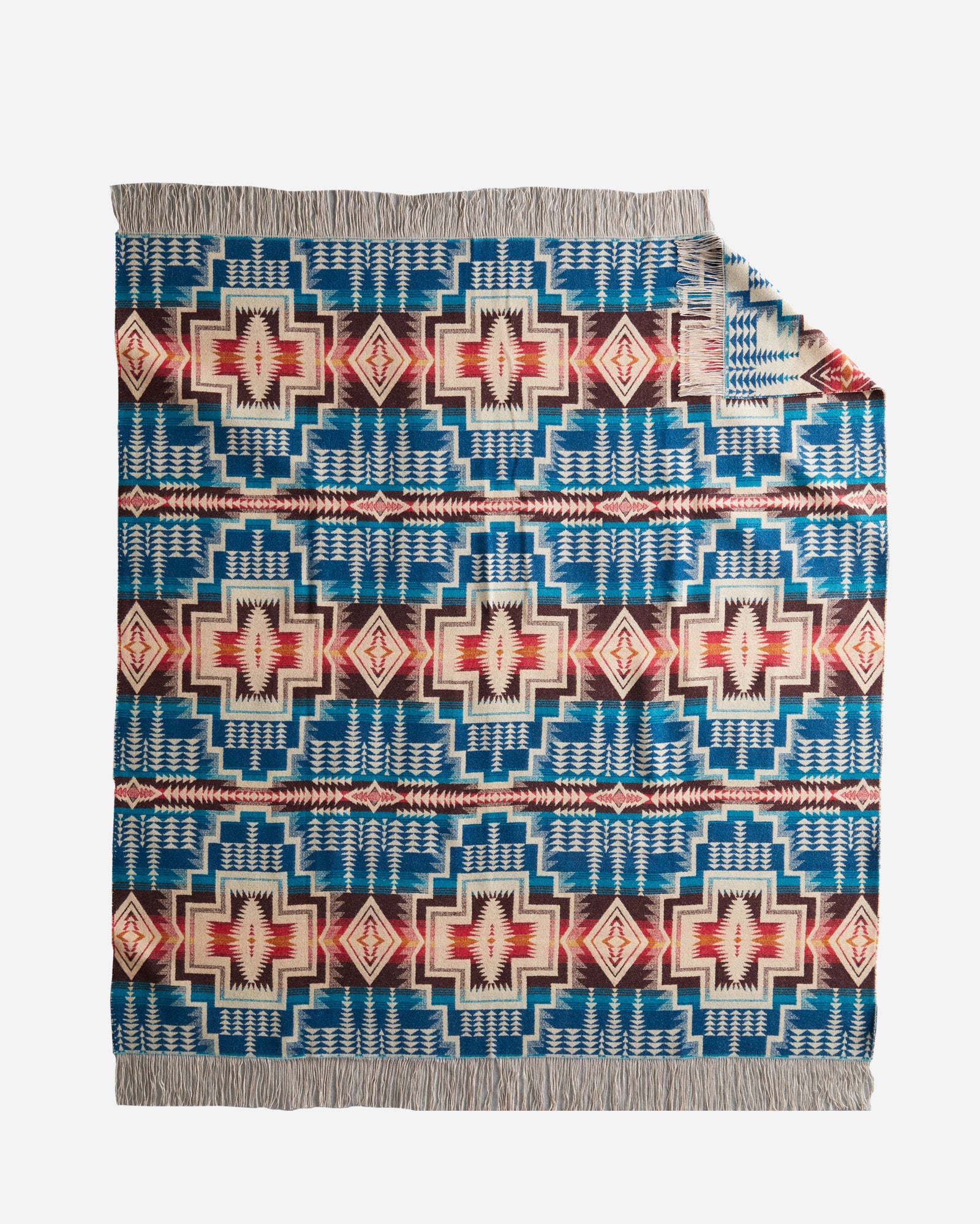 Jacquard Fringed Throw Harding Star Royal