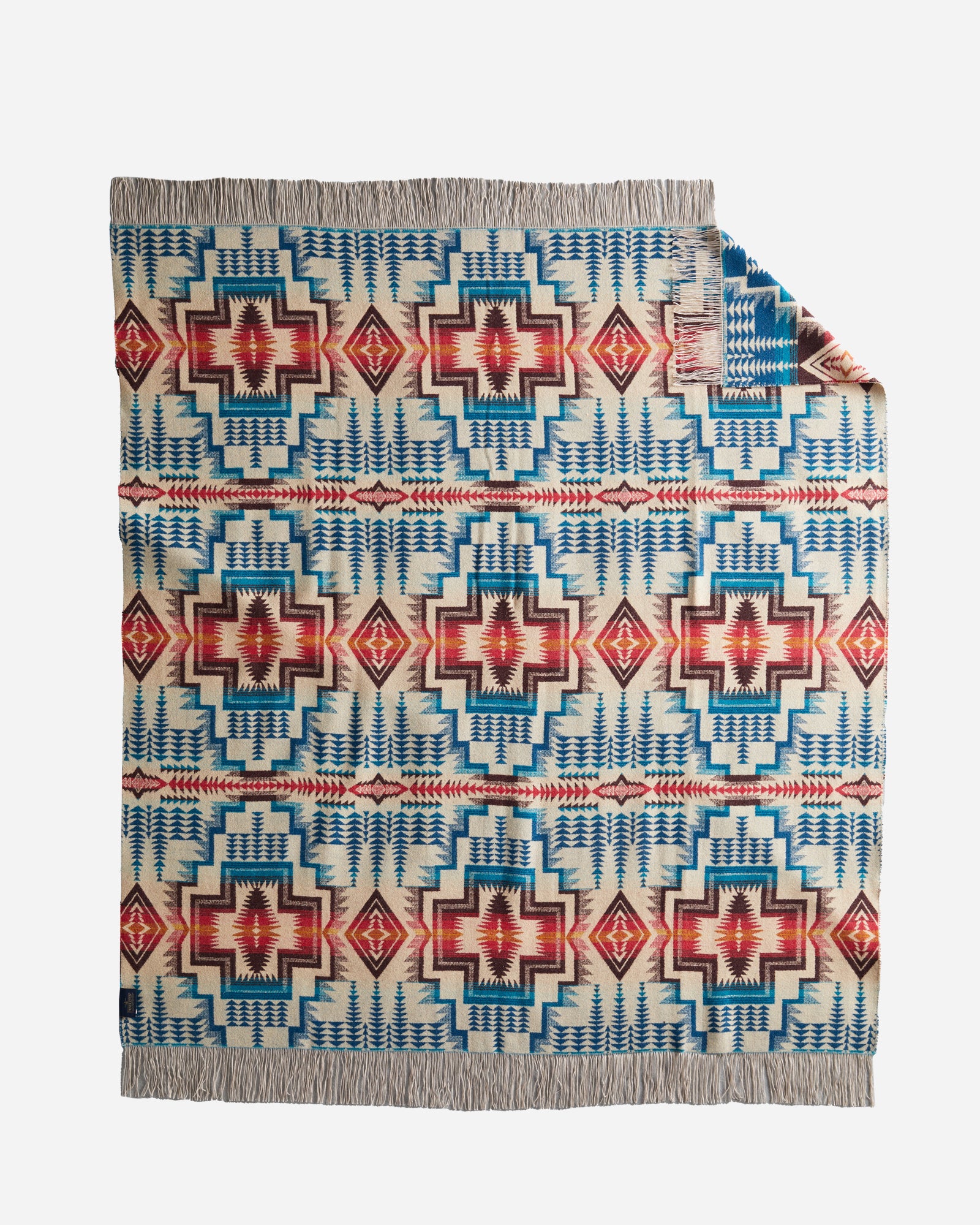 Jacquard Fringed Throw Harding Star Royal