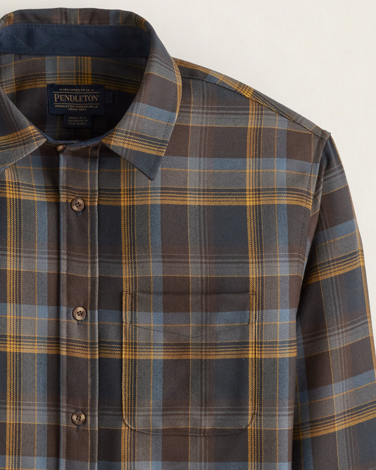 Merino Lodge Shirt Slate/Gold Ombre