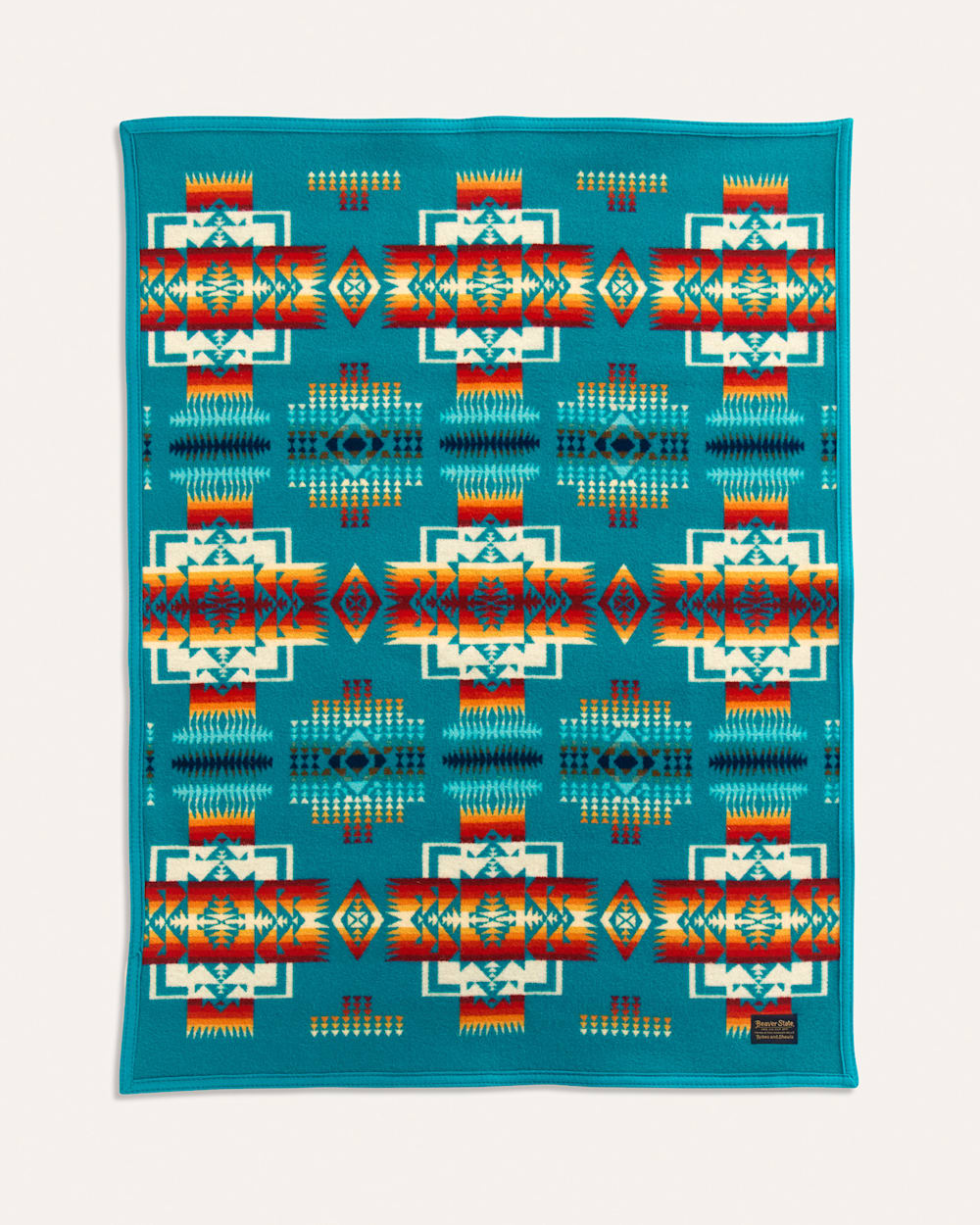 Pendleton Chief Joseph Wool Crib Blanket in Turquoise