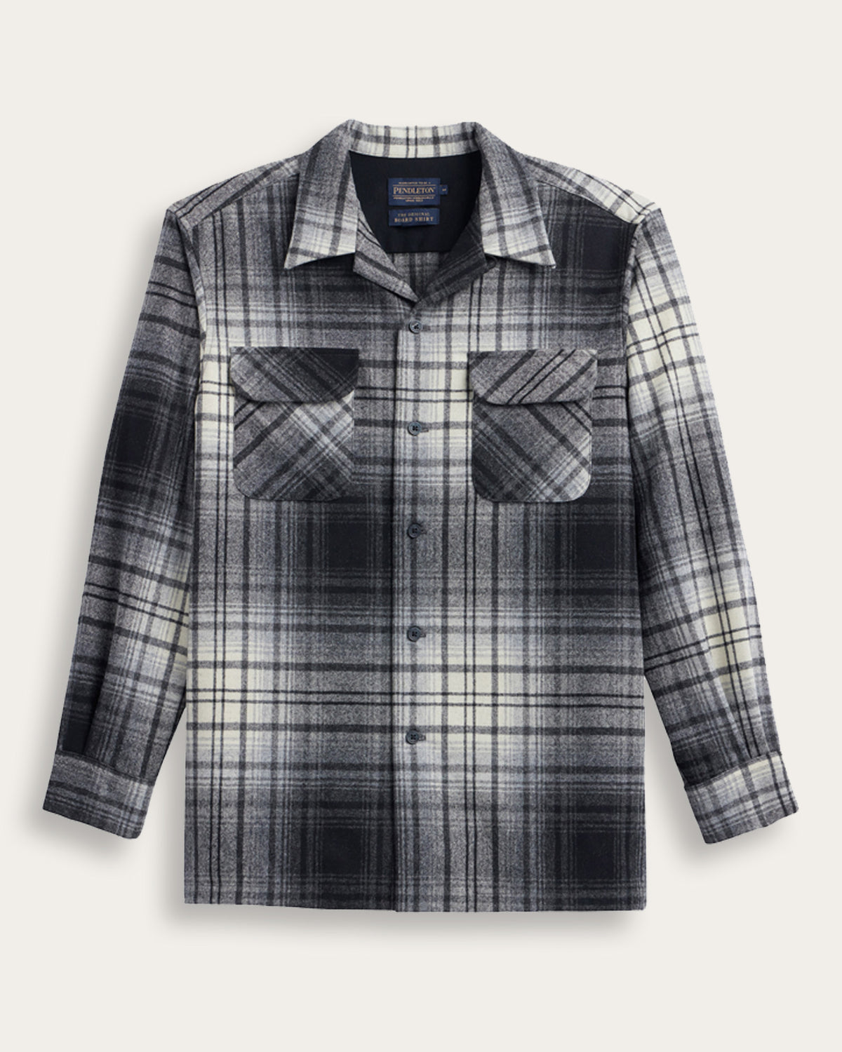Pendleton Men's Board Shirt in Black/White Ombre