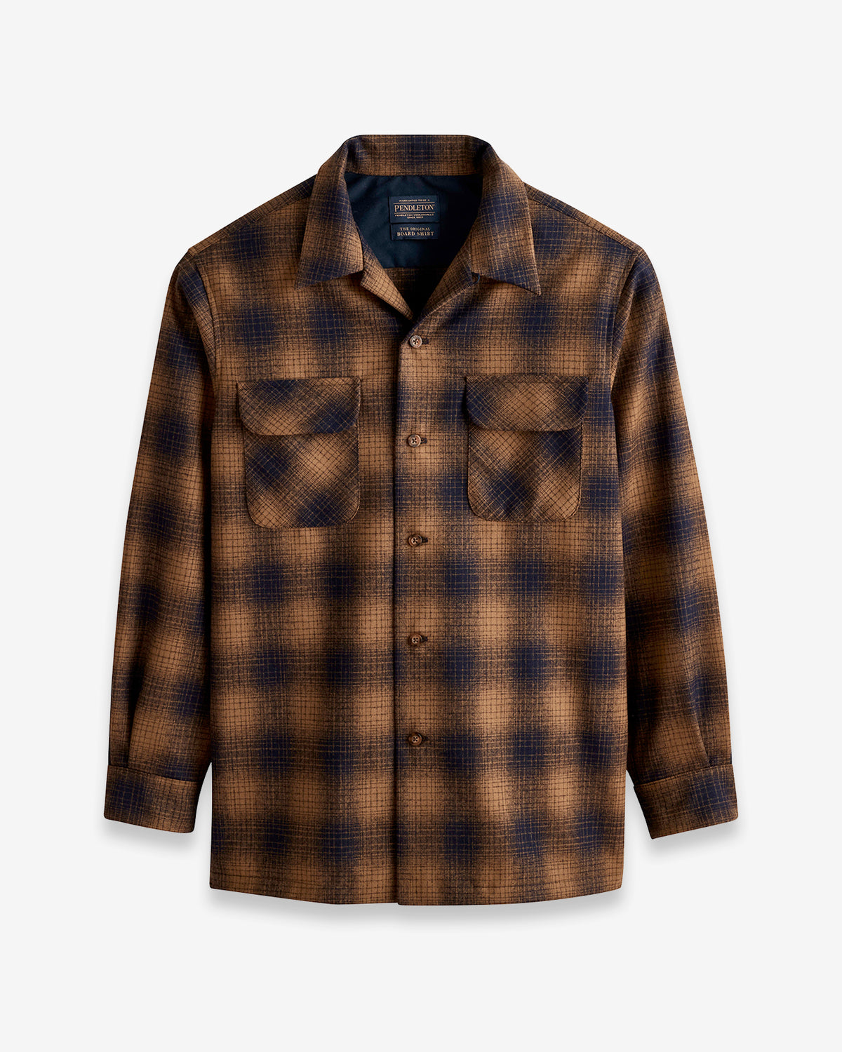 Pendleton Men's Board Shirt in Gold/Navy Blue Ombre