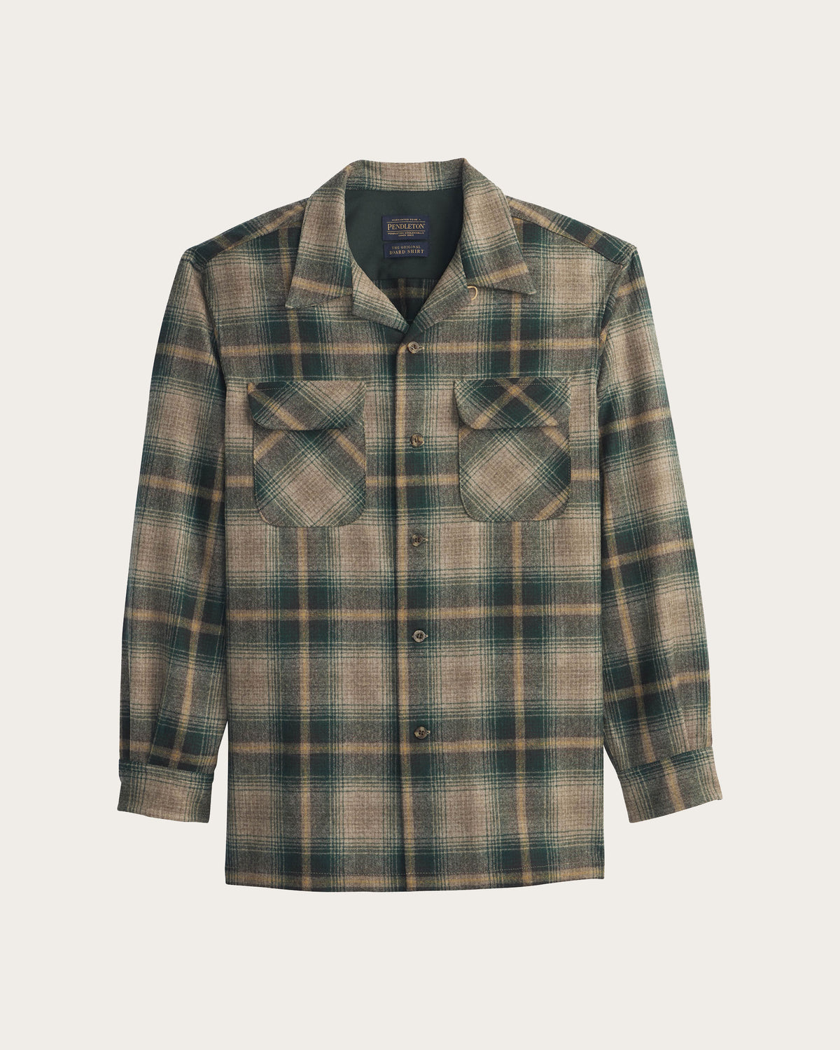 Pendleton Men's Board Shirt in Green/Brown Ombre