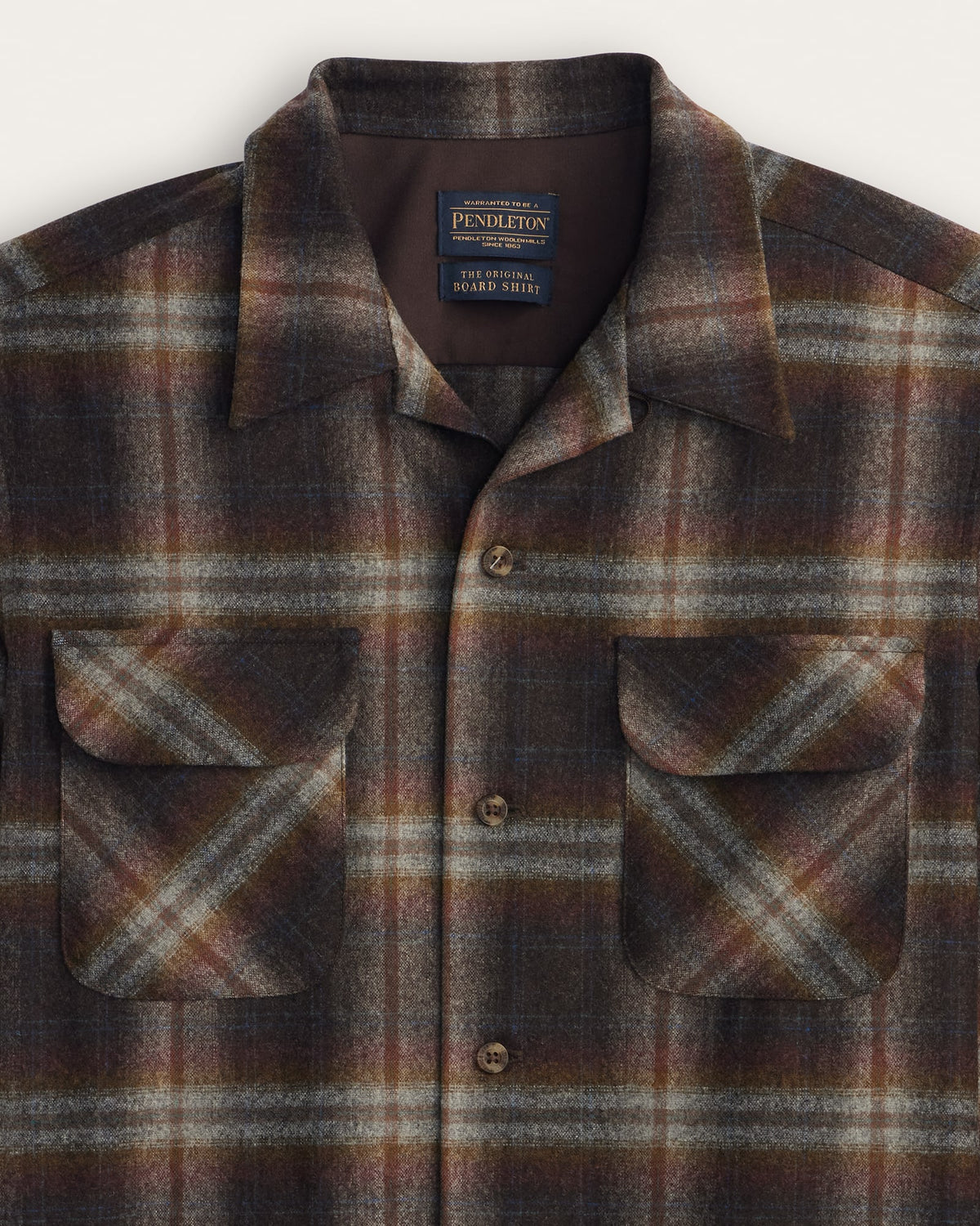 Pendleton Men's Board Shirt in Grey Mix Multi Ombre – view 2
