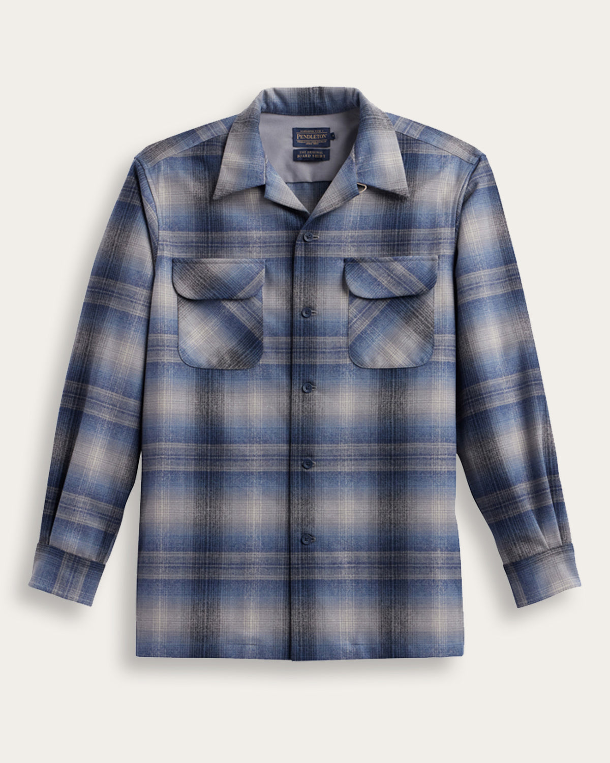 Pendleton Men's Board Shirt in Grey/Navy Ombre