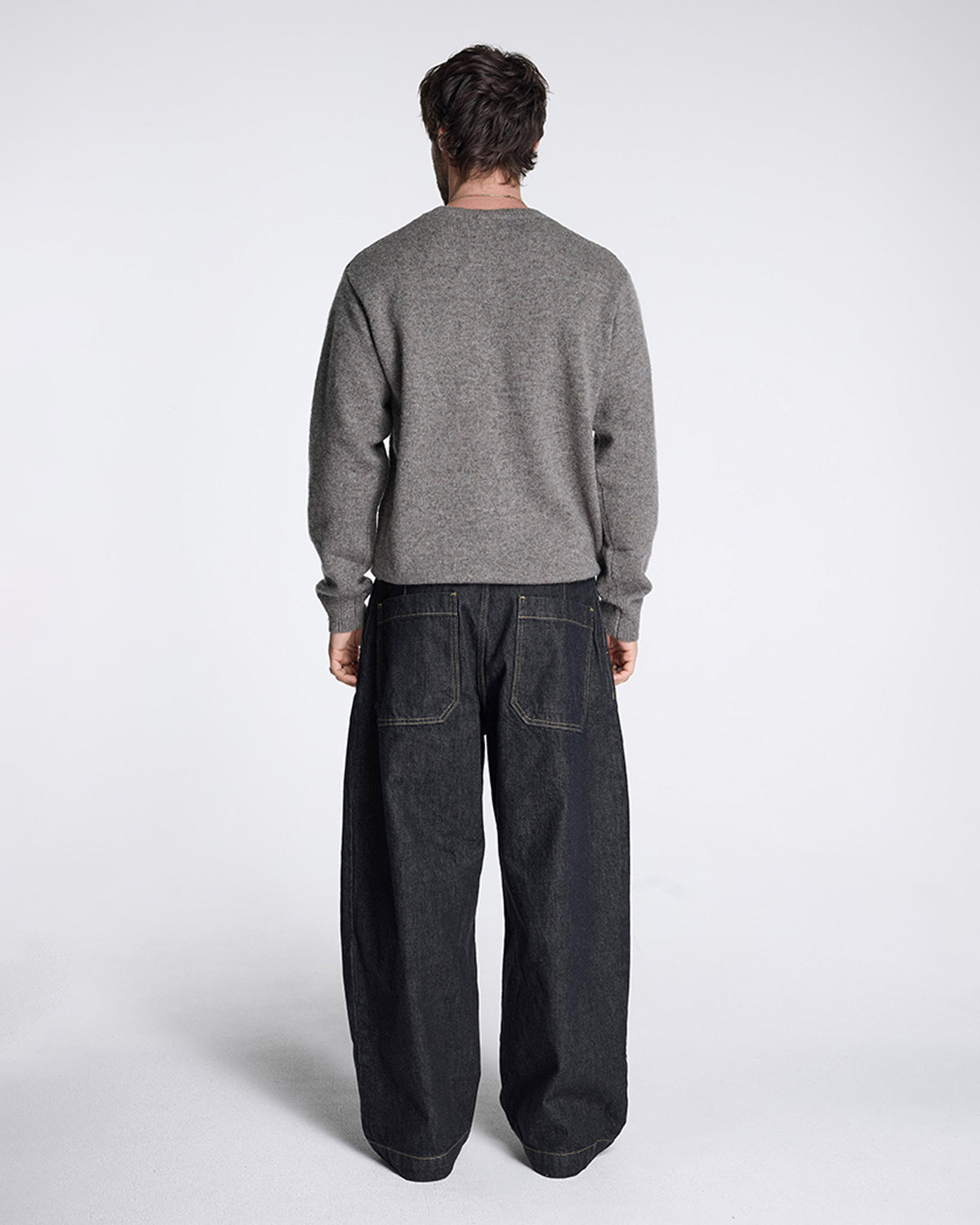 Pendleton Men's Shetland Wool Crew in Stone Heather – view 3