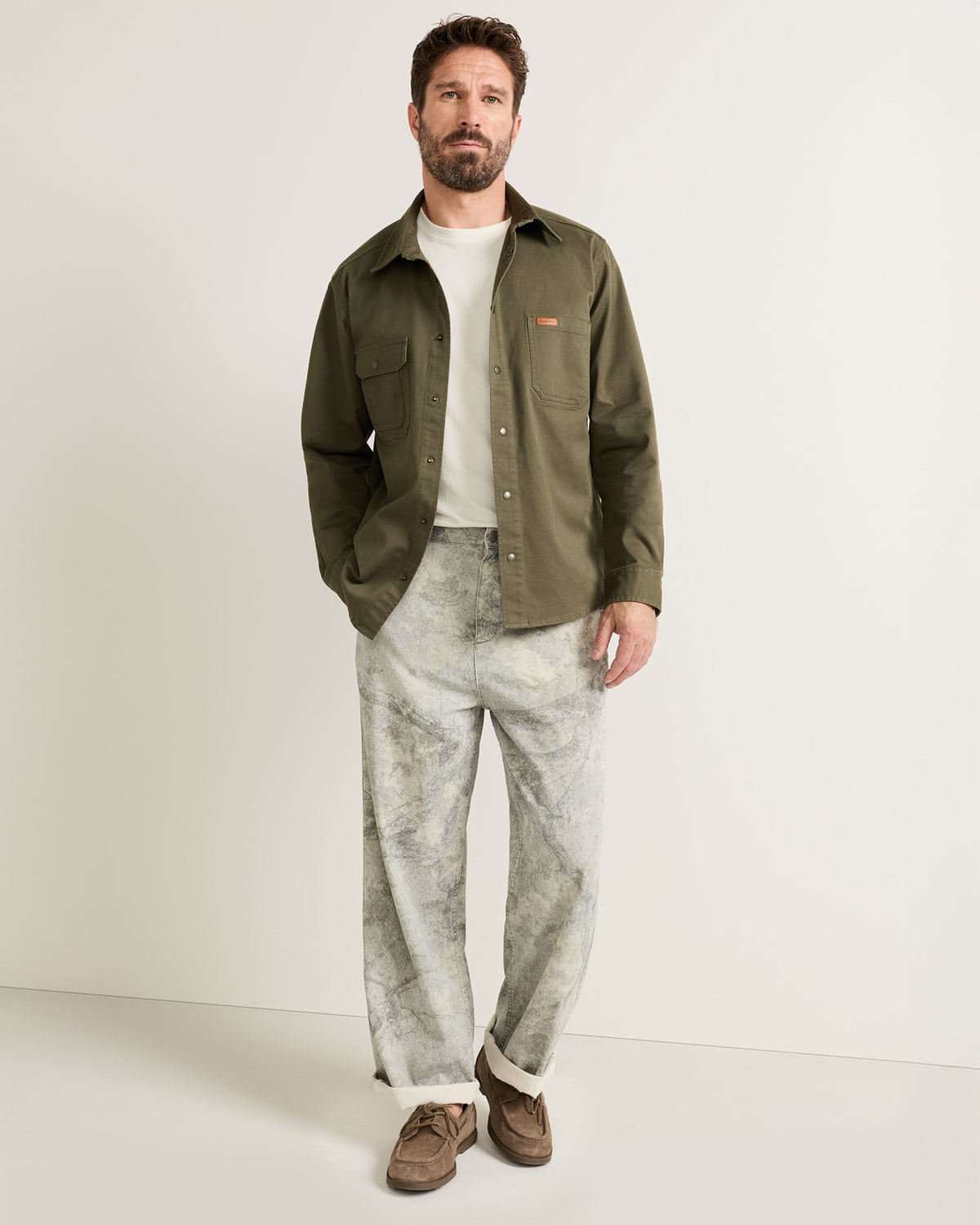 Pendleton Men's Twill Work Shirt in Green/Ponderosa – view 6