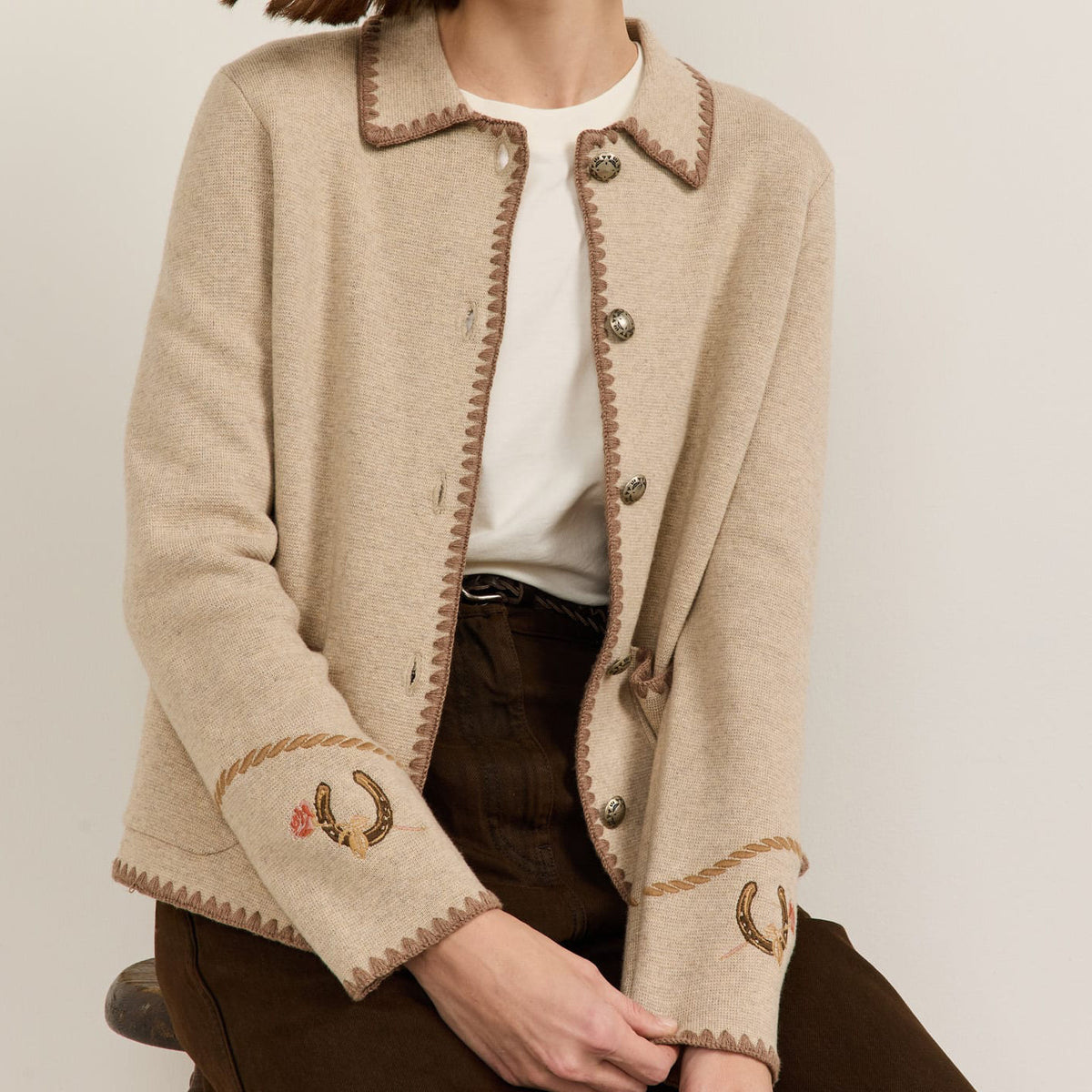 Pendleton Women's Western Souvenir Cardigan in Natural – view 2