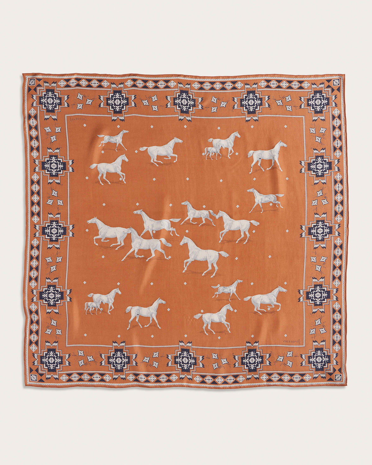 Silk Scarf Herd Of Horses