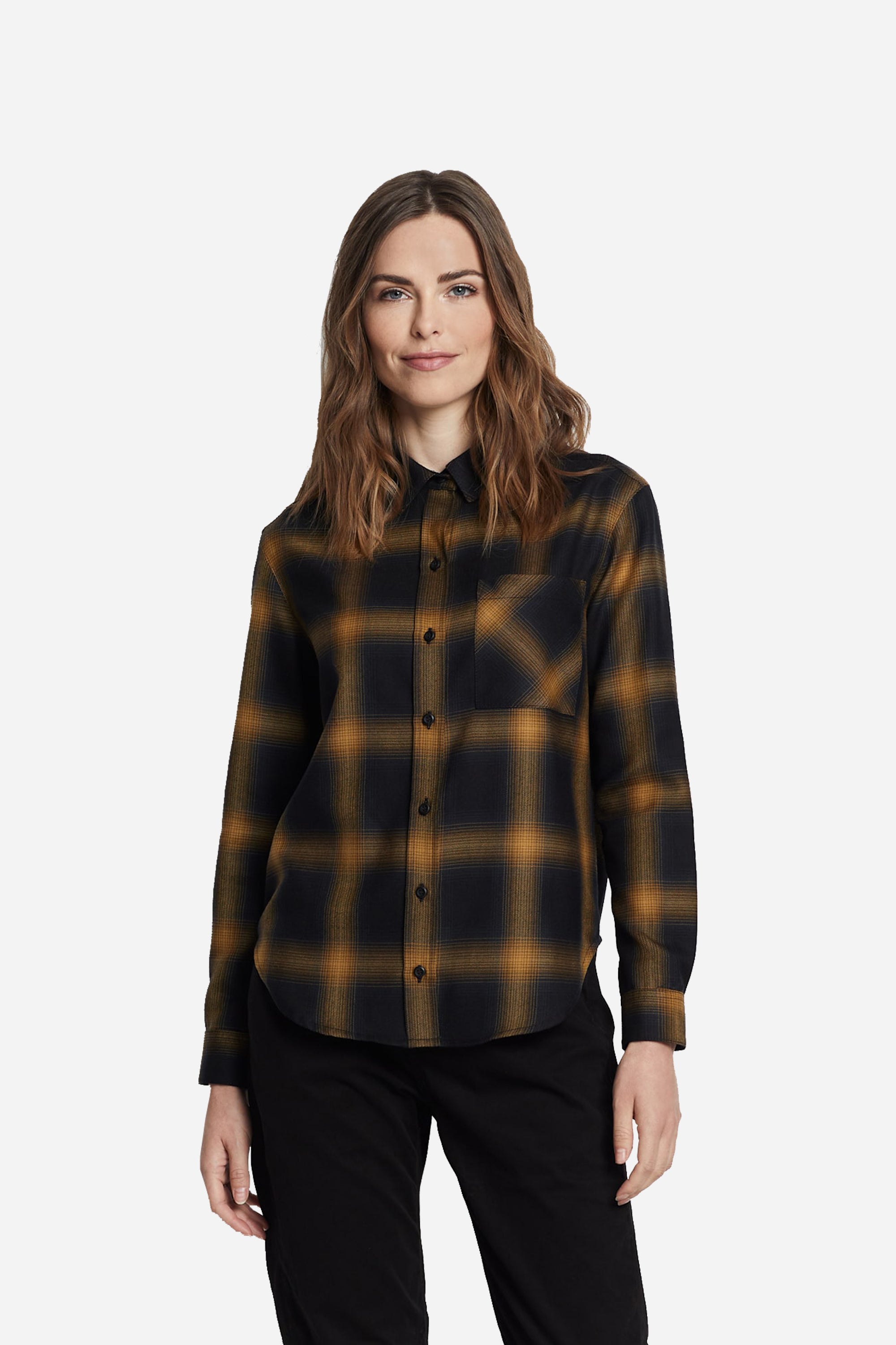 Maywood Merino Wool Shirt Black/Gold Ombre
