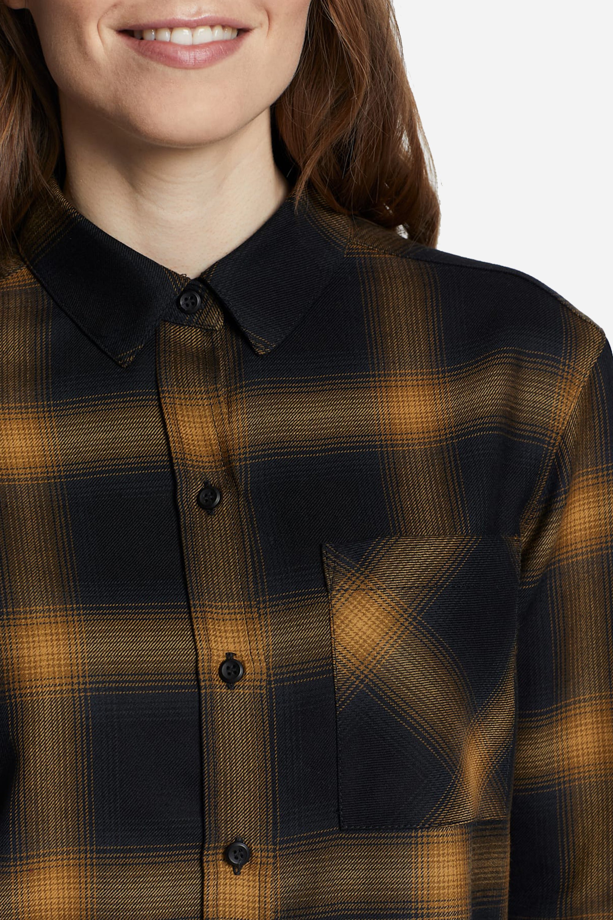 Maywood Merino Wool Shirt Black/Gold Ombre