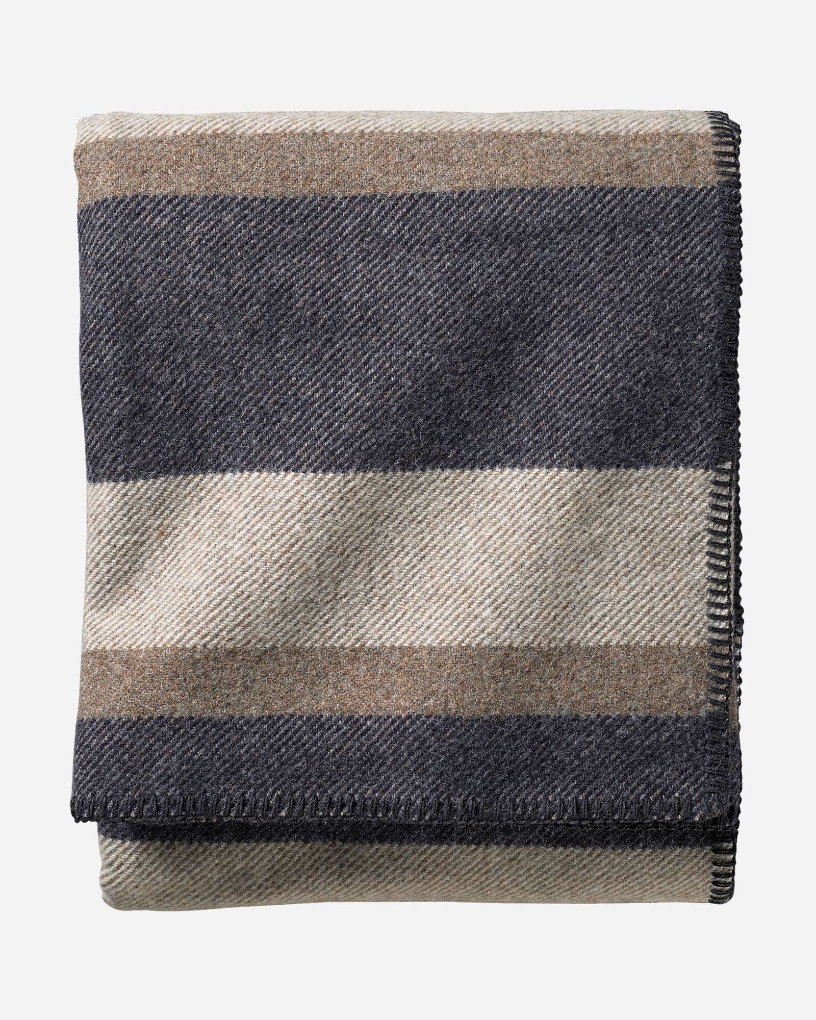 Eco Wise Blanket Midnight Navy Stripe