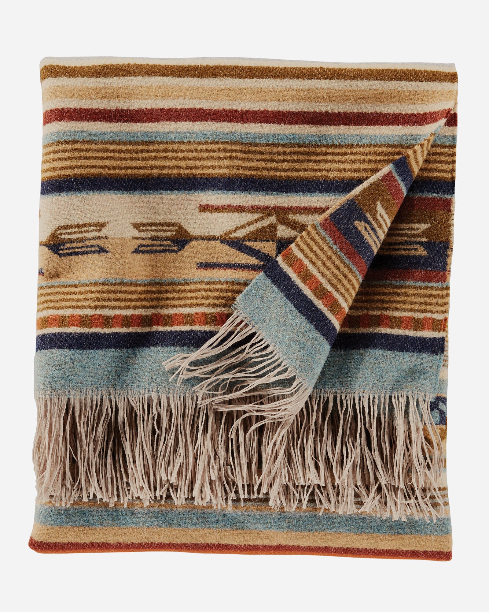 Jacquard Fringed Throw Chimayo Harvest