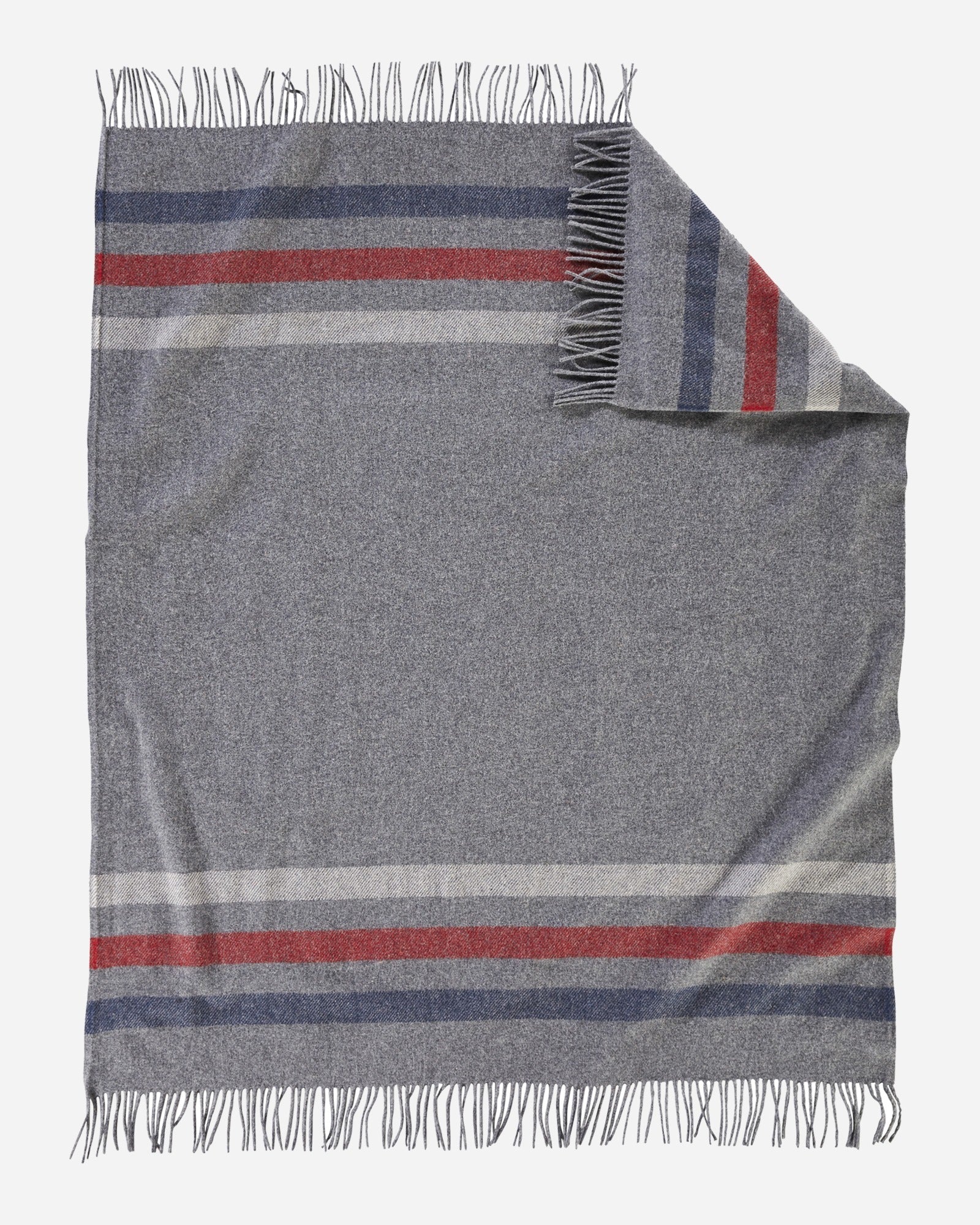 Eco Wise Cabin Stripe Throw Grey