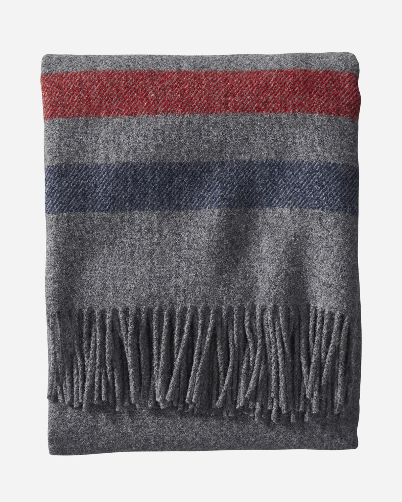Eco Wise Cabin Stripe Throw Grey