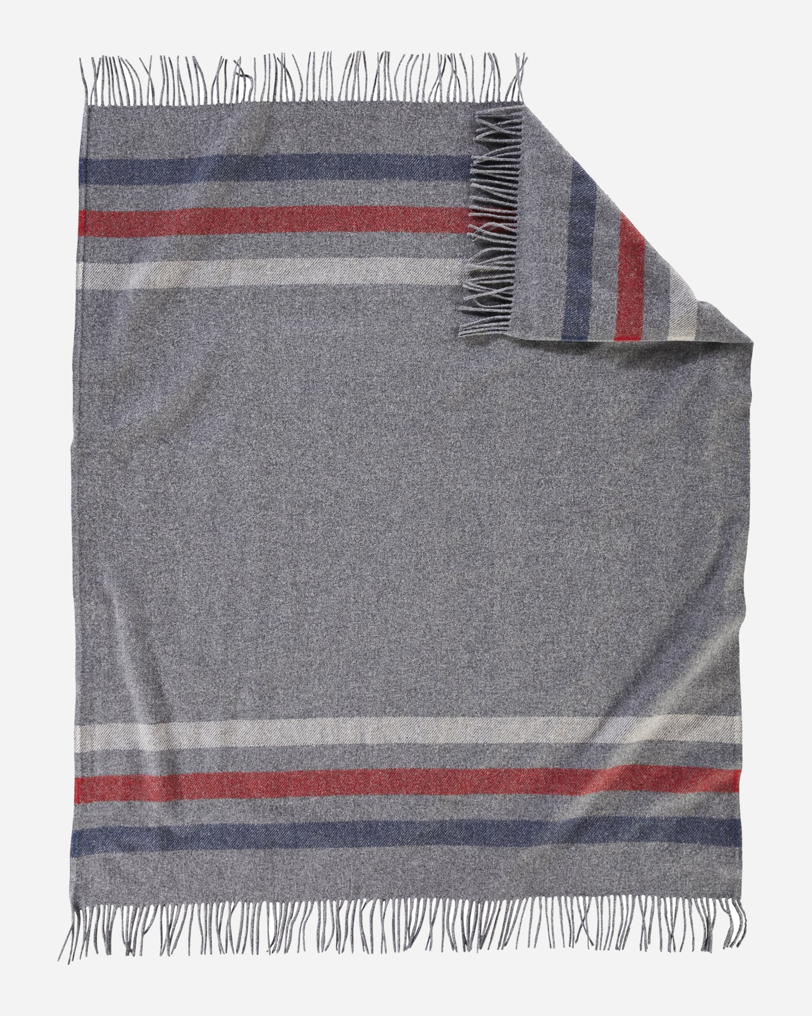 Eco Wise Cabin Stripe Throw Grey