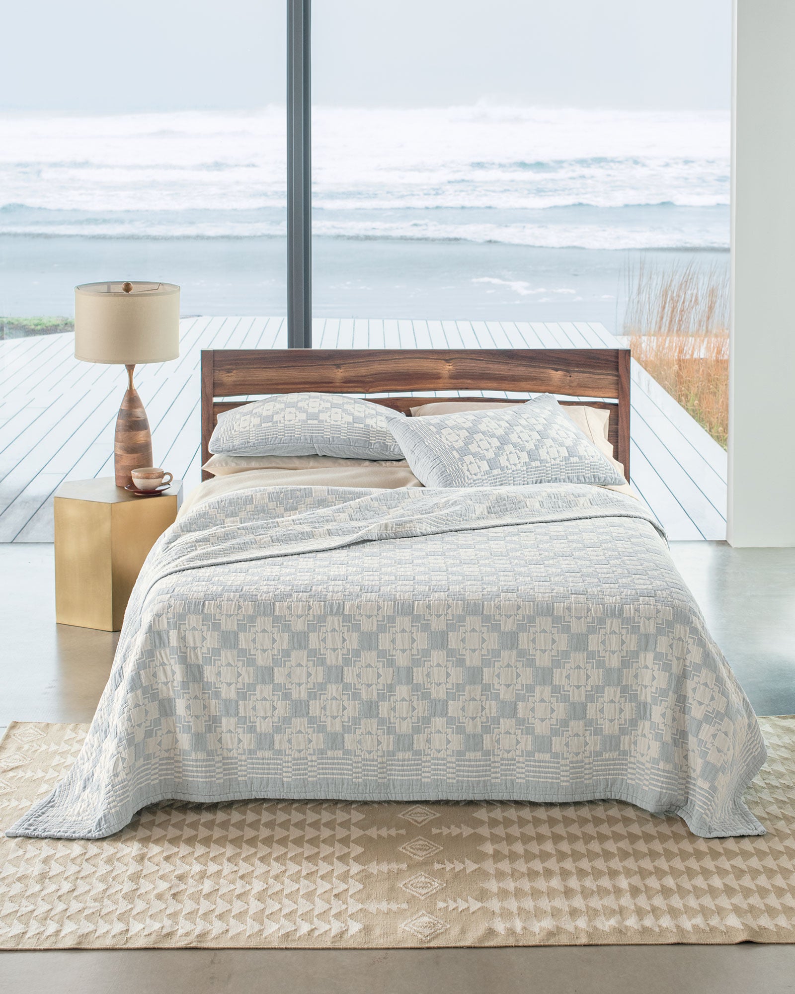 Organic Cotton Matelasse Chief Joseph Slate