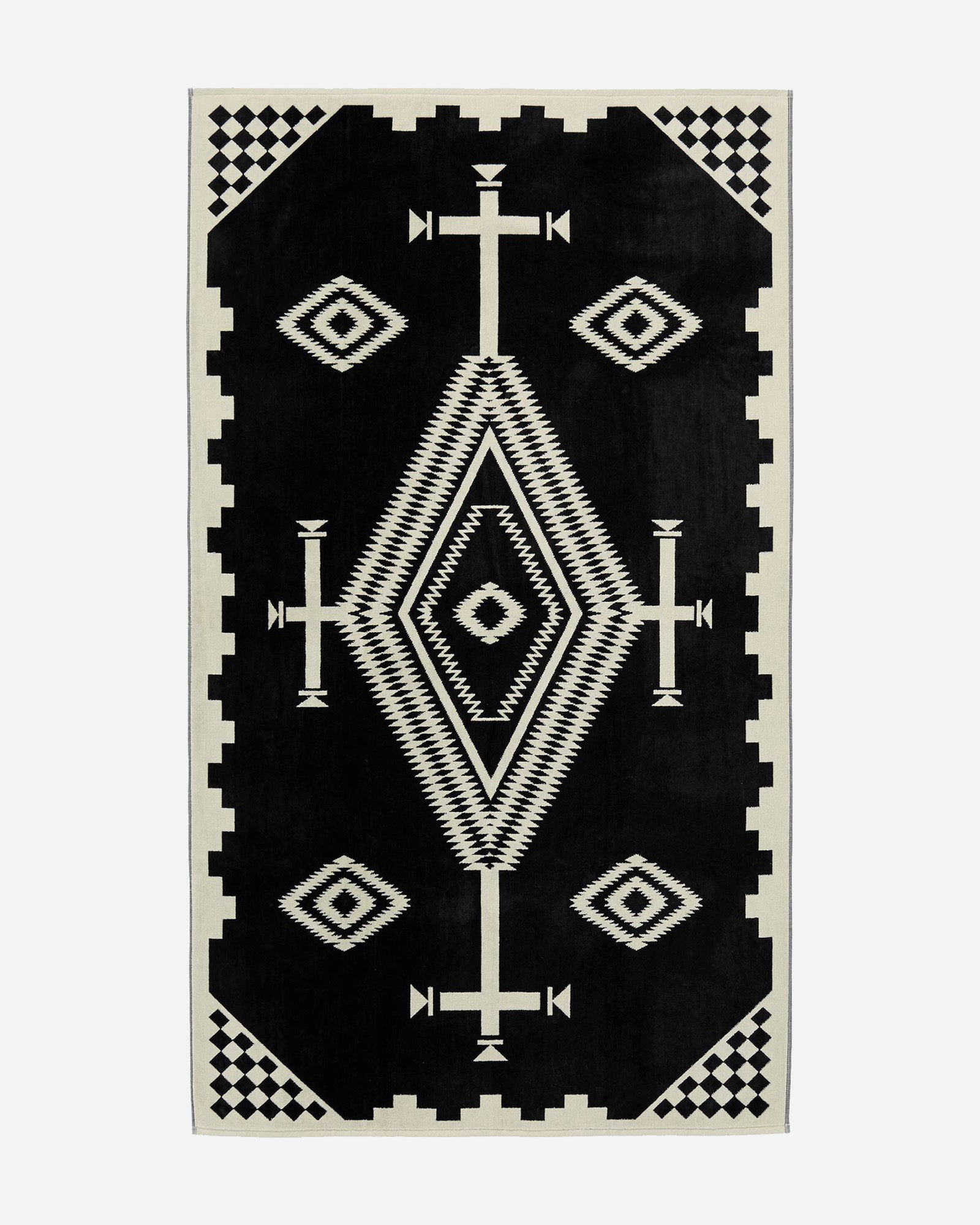 Beach Towel Los Ojos Black