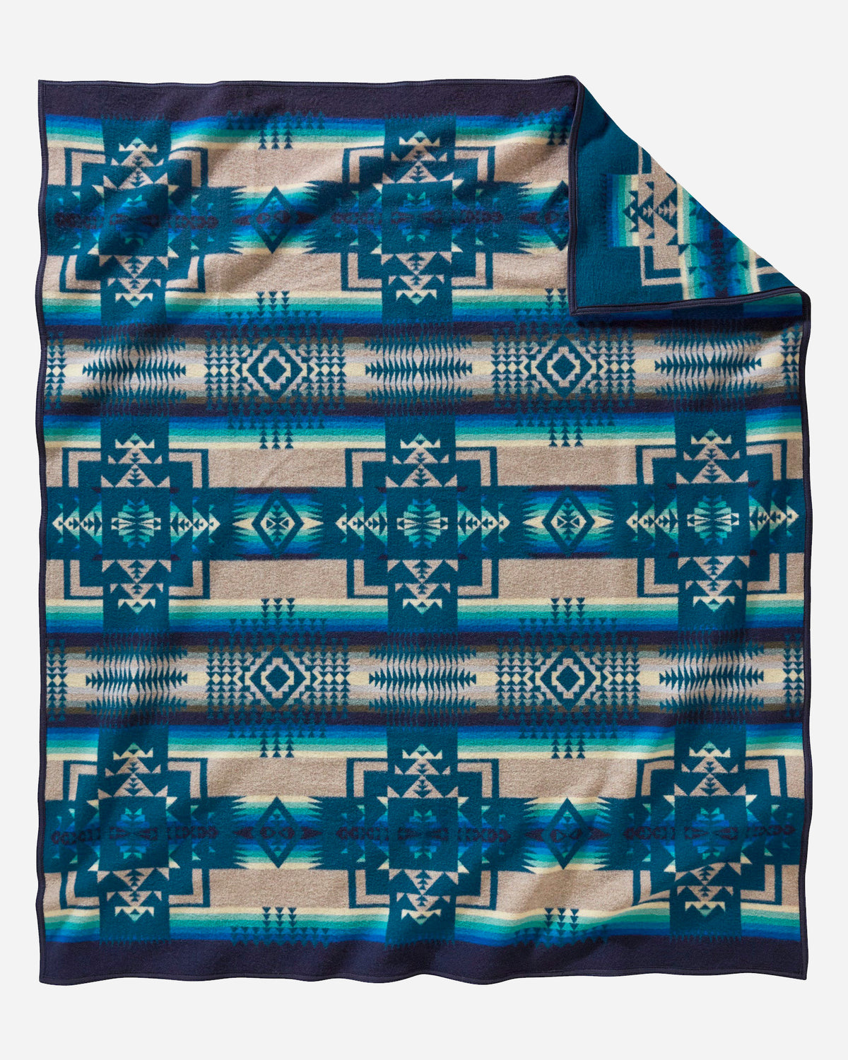 Pendleton Chief Joseph Wool Blanket in Aegean – view 3
