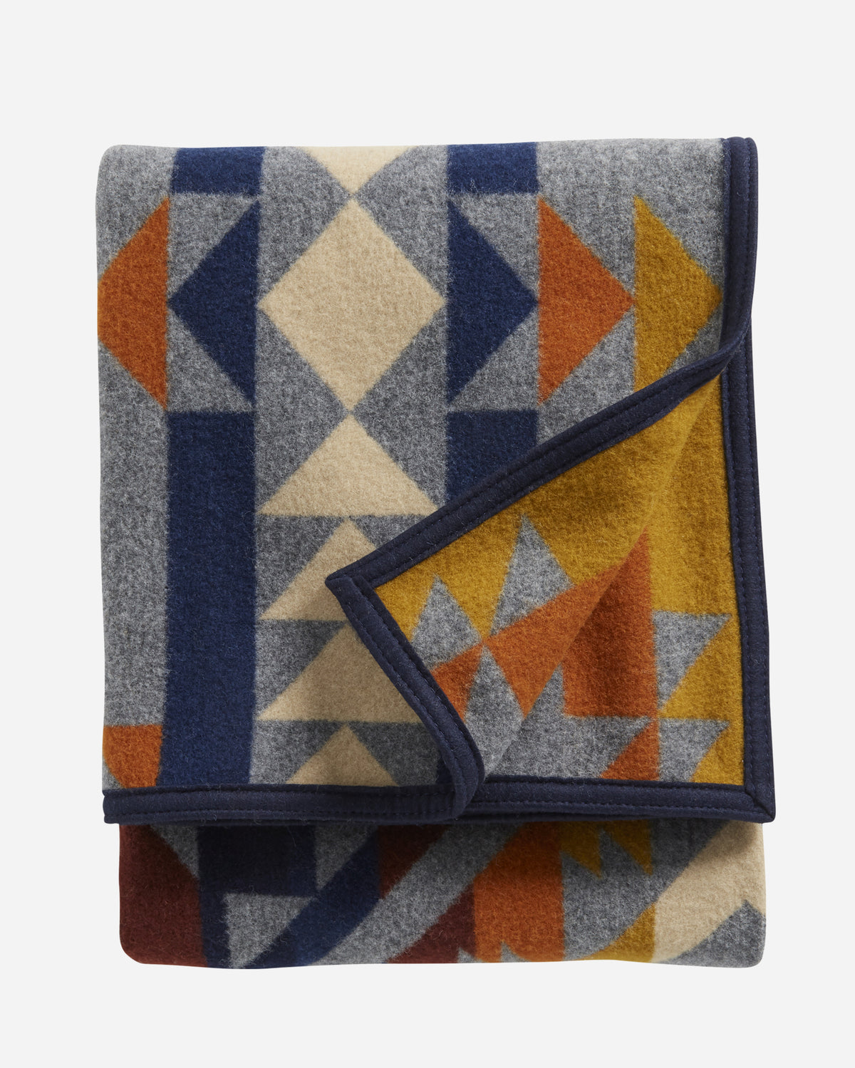 Pendleton Jacquard Napped Wool Throw in Smith Rock Grey Mix – view 2