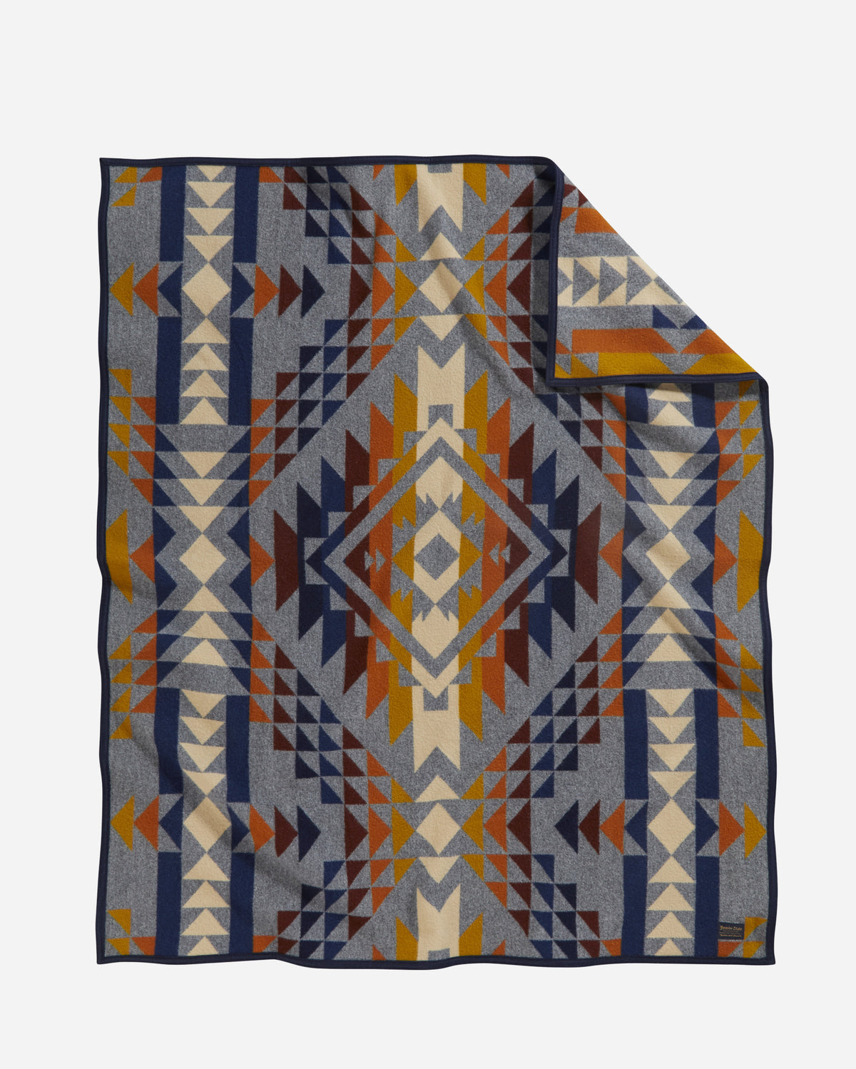 Pendleton Jacquard Napped Wool Throw in Smith Rock Grey Mix