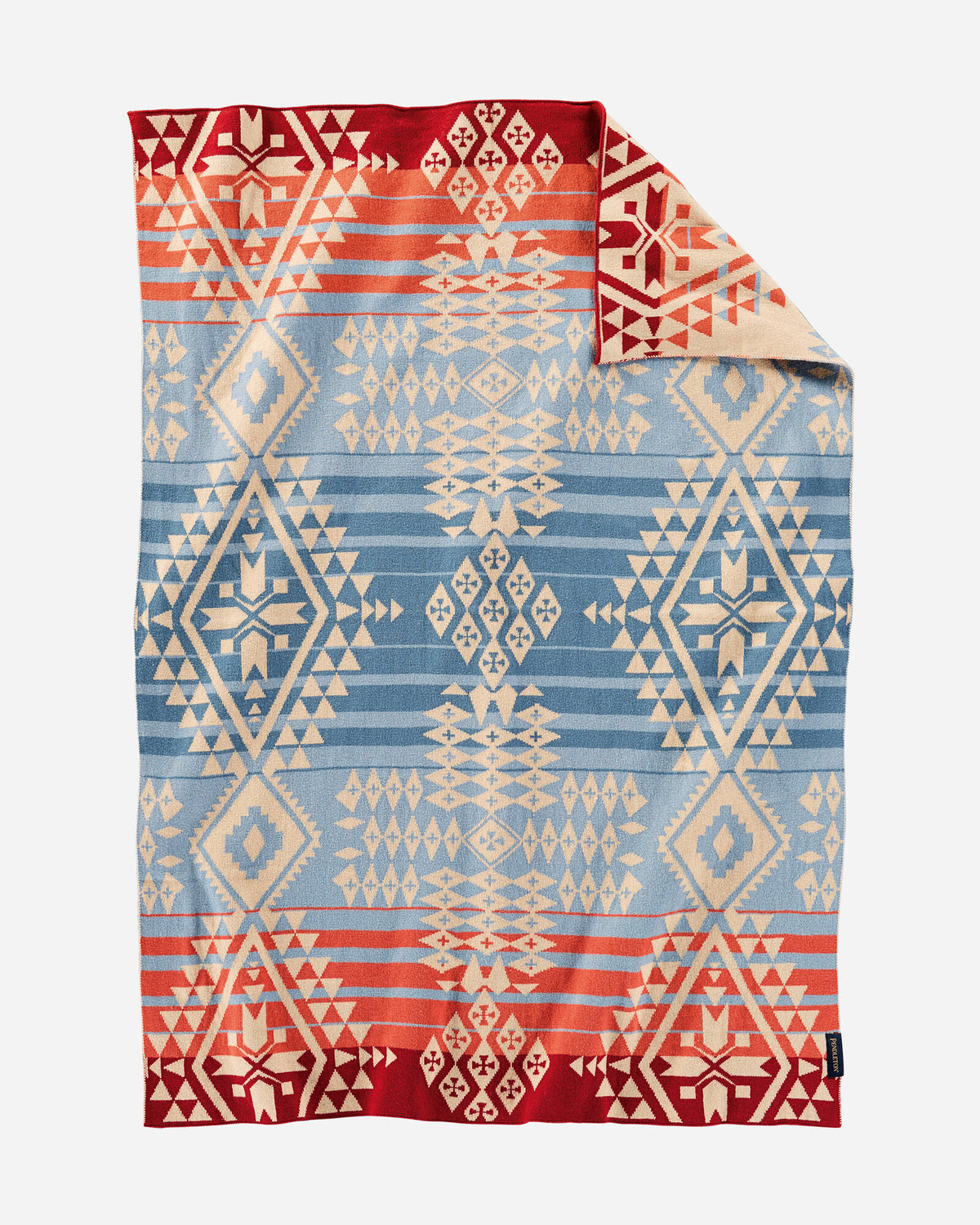 Pendleton Organic Cotton Knit Baby Blanket with Beanie in Canyonlands Desert Sky – view 2